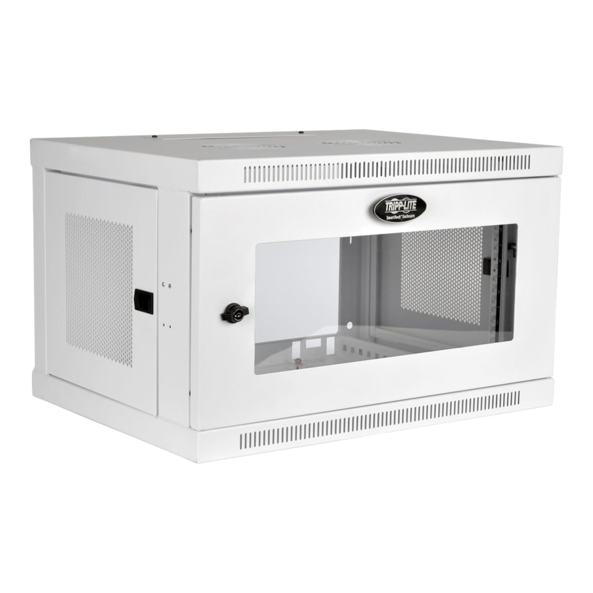 Tripp Lite 6U Wall Mount Rack Enclosure Server Cabinet with Acrylic Glass Window, 16.5 Deep, SwitchDepth, White (SRW6UWG)