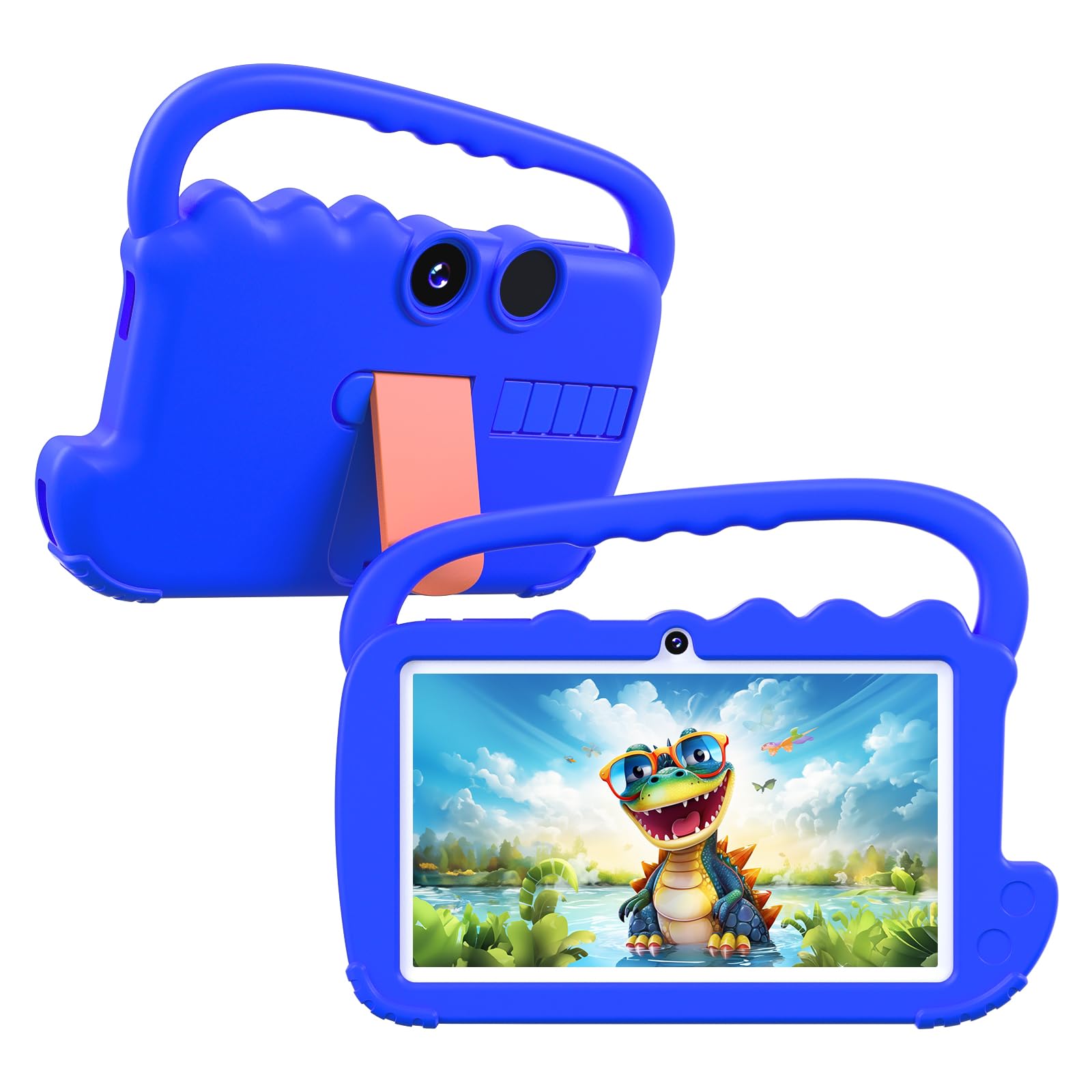 Kids Tablet 7 Inch For Boy Girls, Android 12 Tablets For Kids 4Gb Ram 32Gb Rom Toddler Tablet Wifi Bluetooth Safety Eye Ips Scre