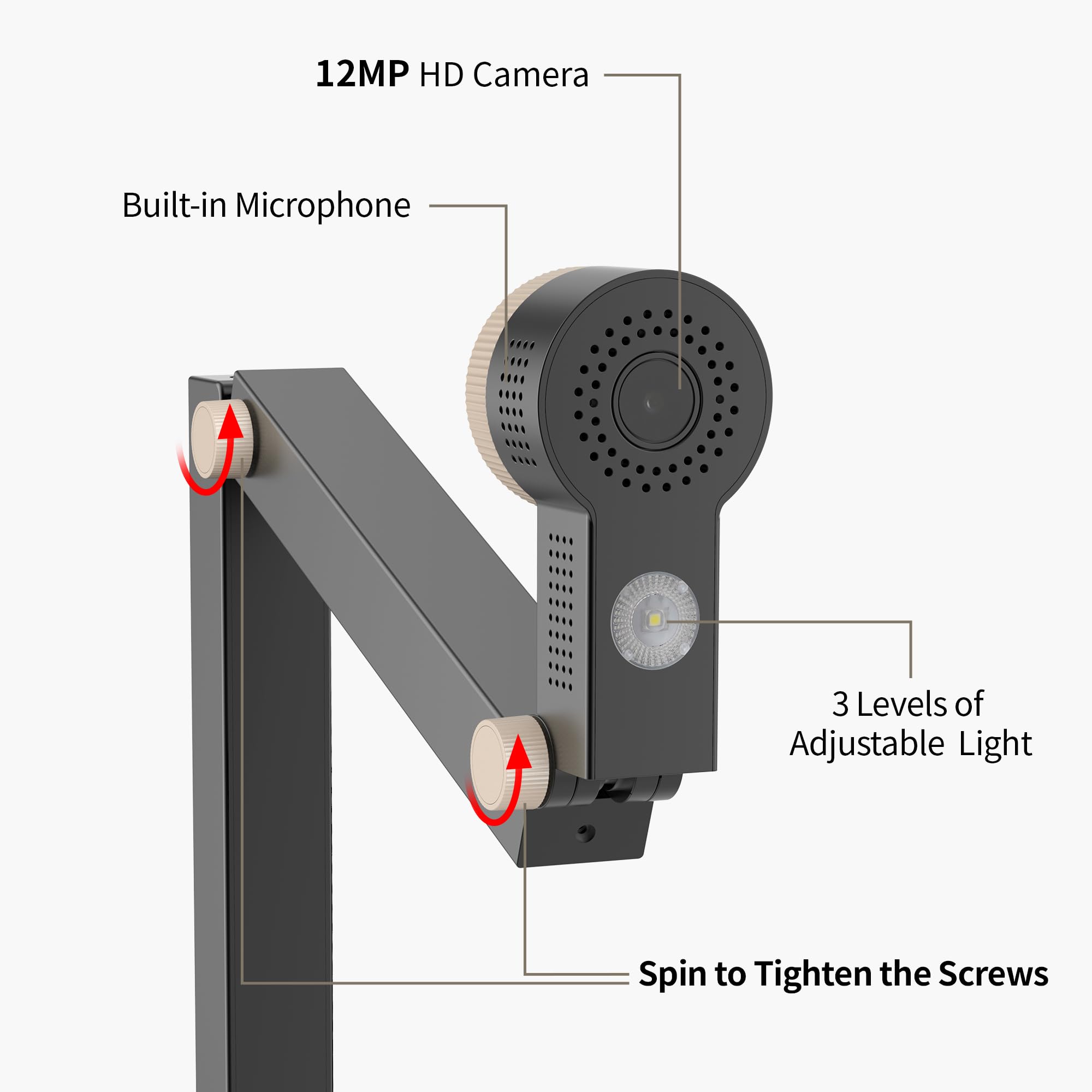 Czur Fancy S Pro 12Mp Usb Document Camera For Teacher, 4K Webcam With Microphone And Led Light, Up To 60Fps, Auto Focus, For Rem