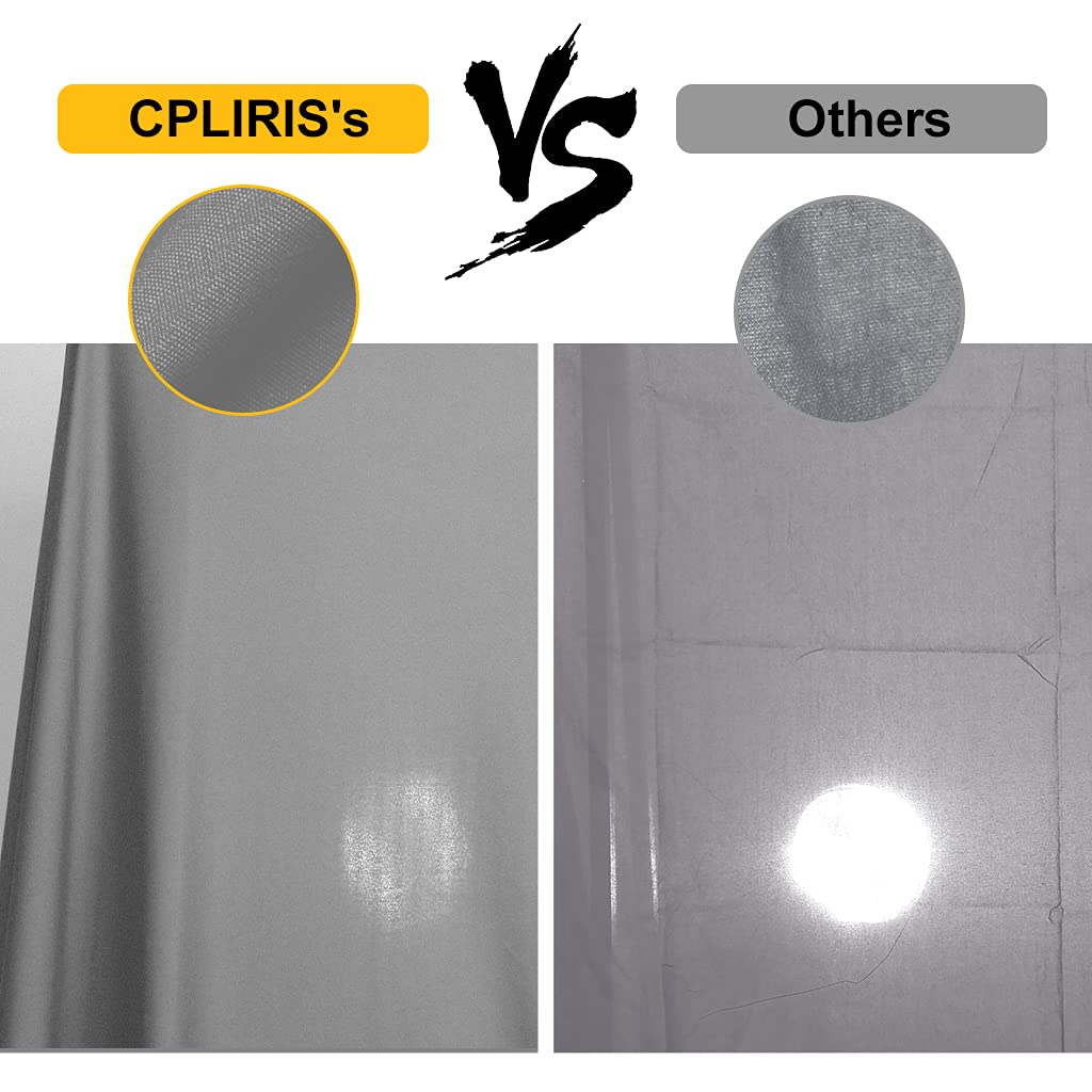 Cpliris 10X12Ft Grey Backdrop For Photography, Pure Polyester Grey Photo Booth Backdrop Collapsible Grey Screen Curtain For Phot