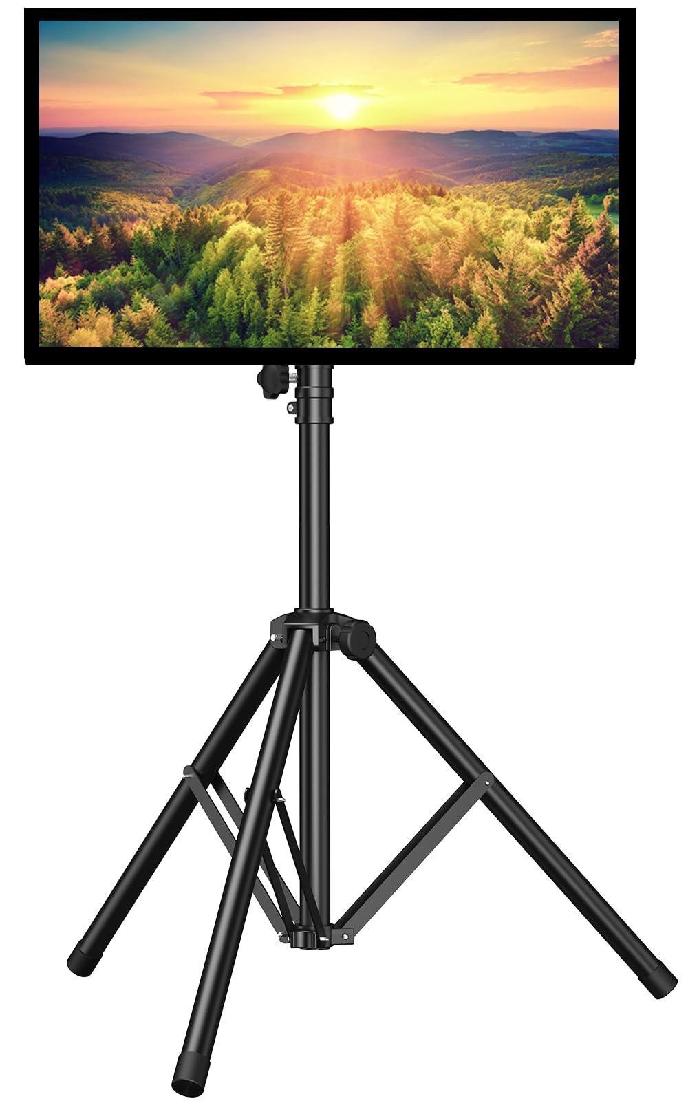 PERLESMITH TV Tripod Stand-Portable TV Stand for 23-65 Inch LED LCD OLED Flat Screen TVs-Height Adjustable Display Floor TV Stan