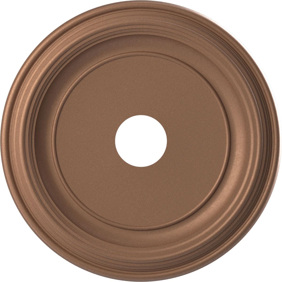 Ekena Millwork 19OD x 3 1/2ID x 1 1/2P Traditional Thermoformed PVC Ceiling Medallion (Fits Canopies up to 11 1/2), Aged Copper