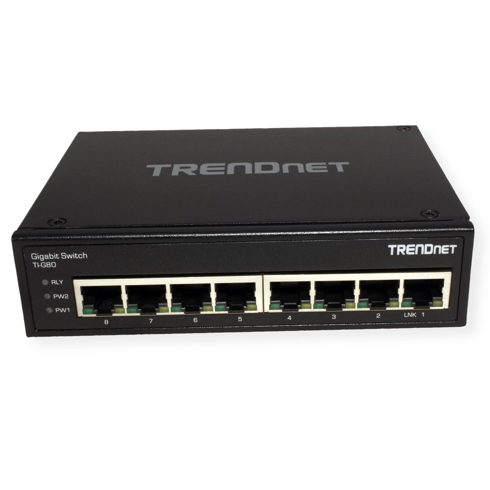 Trendnet 8-Port Hardened Industrial Gigabit Din-Rail Switch, 16 Gbps Switching Capacity, Ip30 Rated Metal Housing (-40 To 167 F)