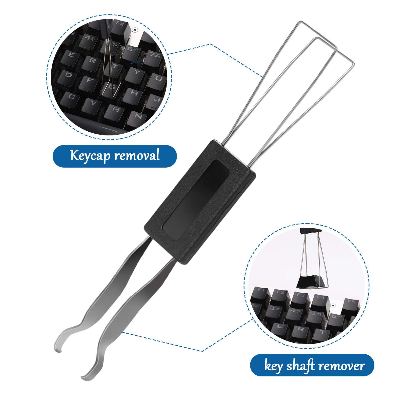 Sliverdew Keycap Puller Kit,4 Pcs Keycap Remover Tool Set Keyboard Key Remover Mechanical Keyboard Switch Puller Stainless Steel