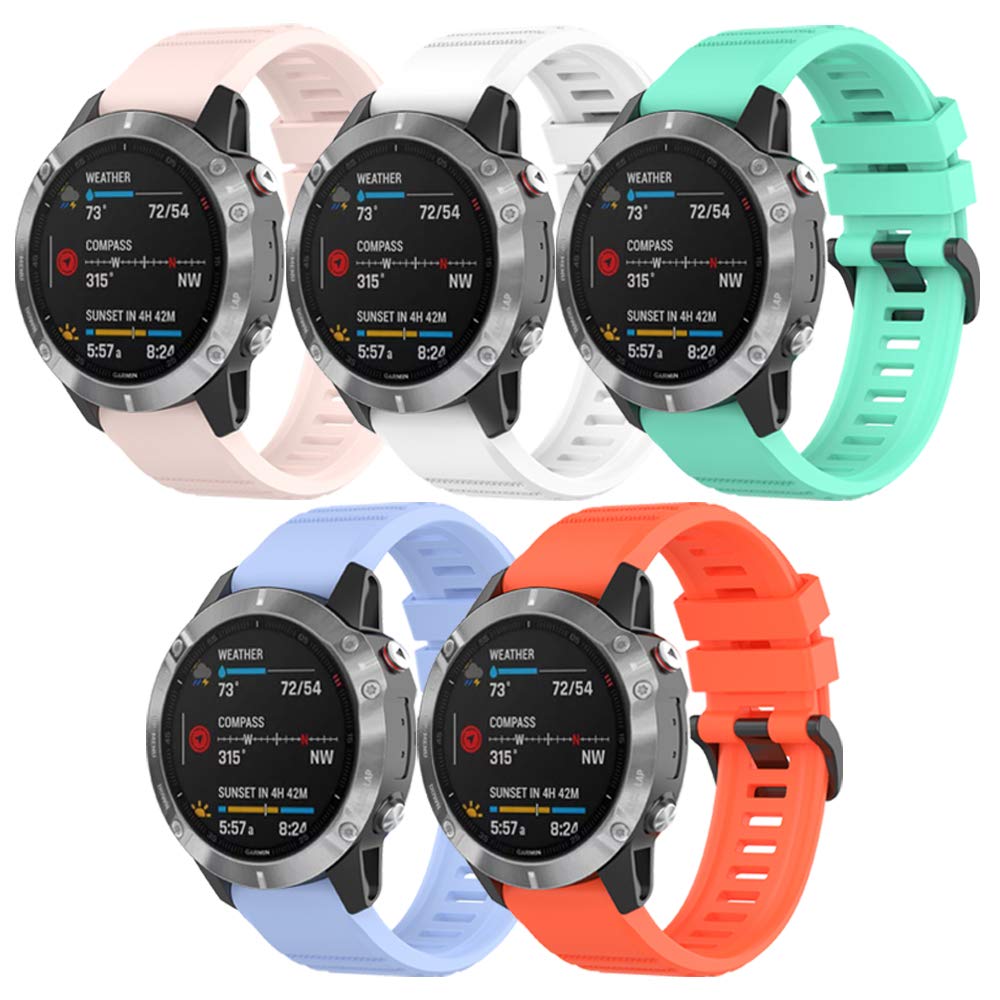 Band For Garmin Fenix 7/7 Pro/6/6 Pro/5/5 Plus, Soft Silicone Replacement Watch Band Strap For Garmin Forerunner 745/935/945/955