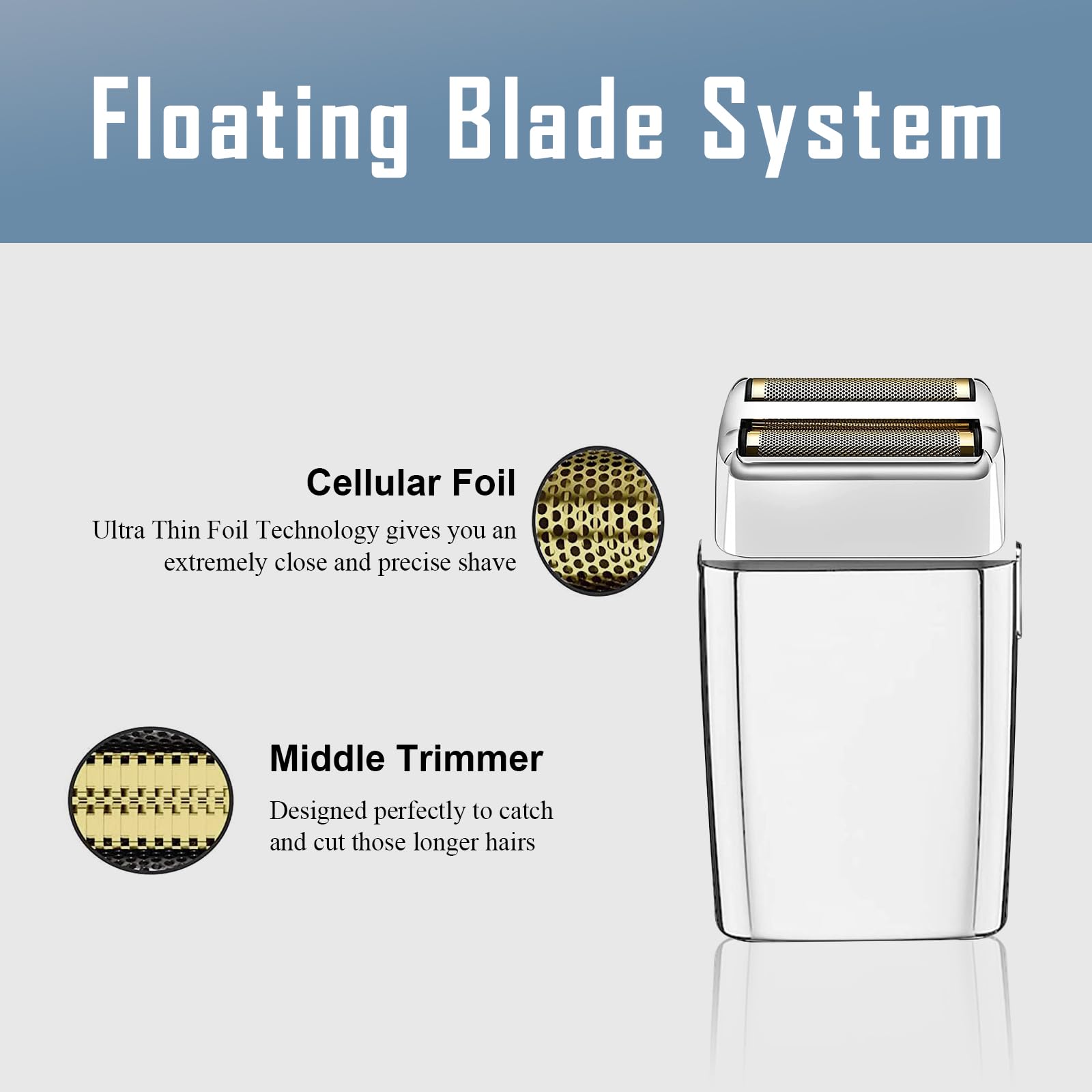 4 Pack Shaver Replacement Foil And Cutters Compatible With Babylisspro Double Fxfs2 Metal Shaver Foil Replacement (Sliver 4Pcs)