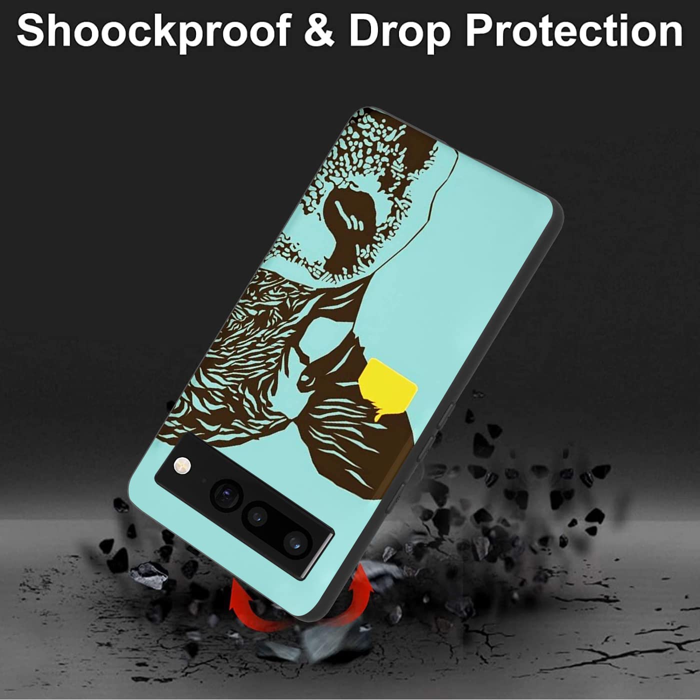 Compatible With Google Pixel 7 Pro Case, Cow Western Wild Rodeo Ranch Cowboy Cowgirl Country Farm Fun Slim Fit Soft Tpu Shockpro