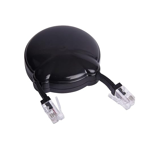 Softalk Cord Manager Retractable Phone Cord Detangler Cable For Landlines And Office Telephones, Black, 8 Ft