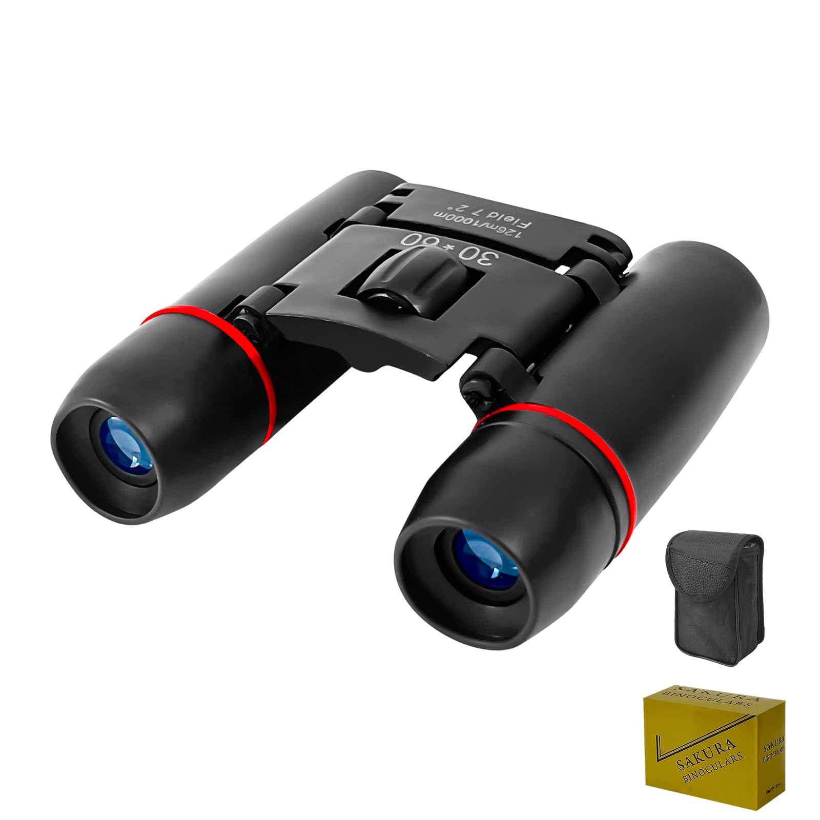 Binoculars for Adults Compact Mini Folding Waterproof Binoculars with High Power Portable for Bird Watching Cruising Hiking and 