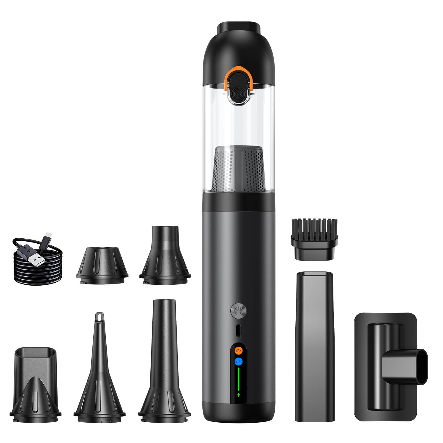 Car Vacuum Portable Cordless,18000Pa 4in1 Portable Handheld Cleaner Vacuum &Air Duster 2 Suction Modes Power Blowing&Inflating, 
