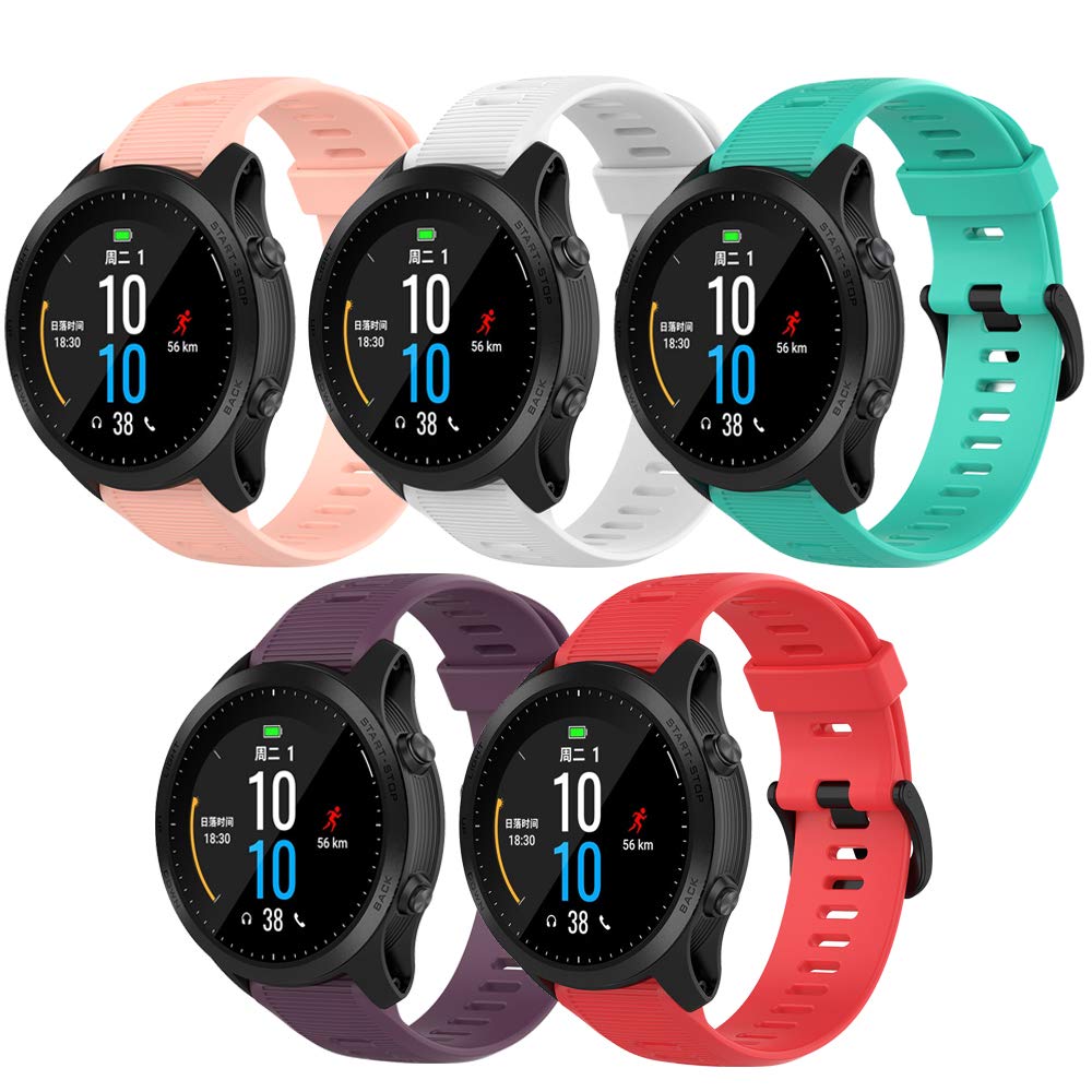Band For Garmin Forerunner 945, Soft Silicone Replacement Watch Band Strap For Garmin Forerunner 935 Smart Watch (No Tracker)