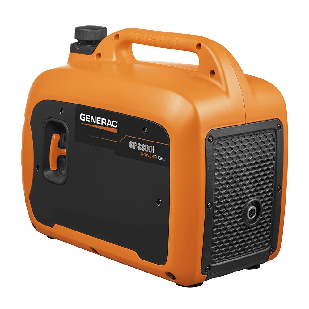 Generac 7154 Gp3300I 3,300 Watt Gas Powered Portable Inverter Generator   Compact And Lightweight Design With Parallel Capabilit