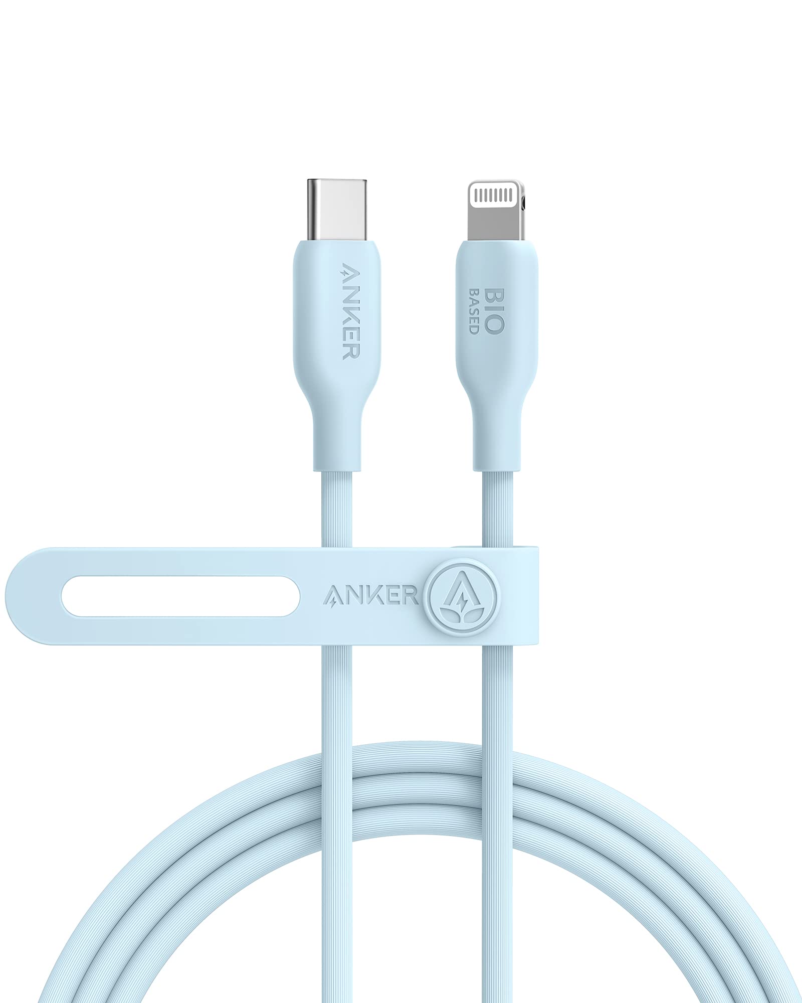 Anker Usb C To Lightning Cable, 541 (Misty Blue, 6Ft), Mfi Certified, Bio Based Fast Charging Cable For Iphone 14 14Pro 14Pro Ma