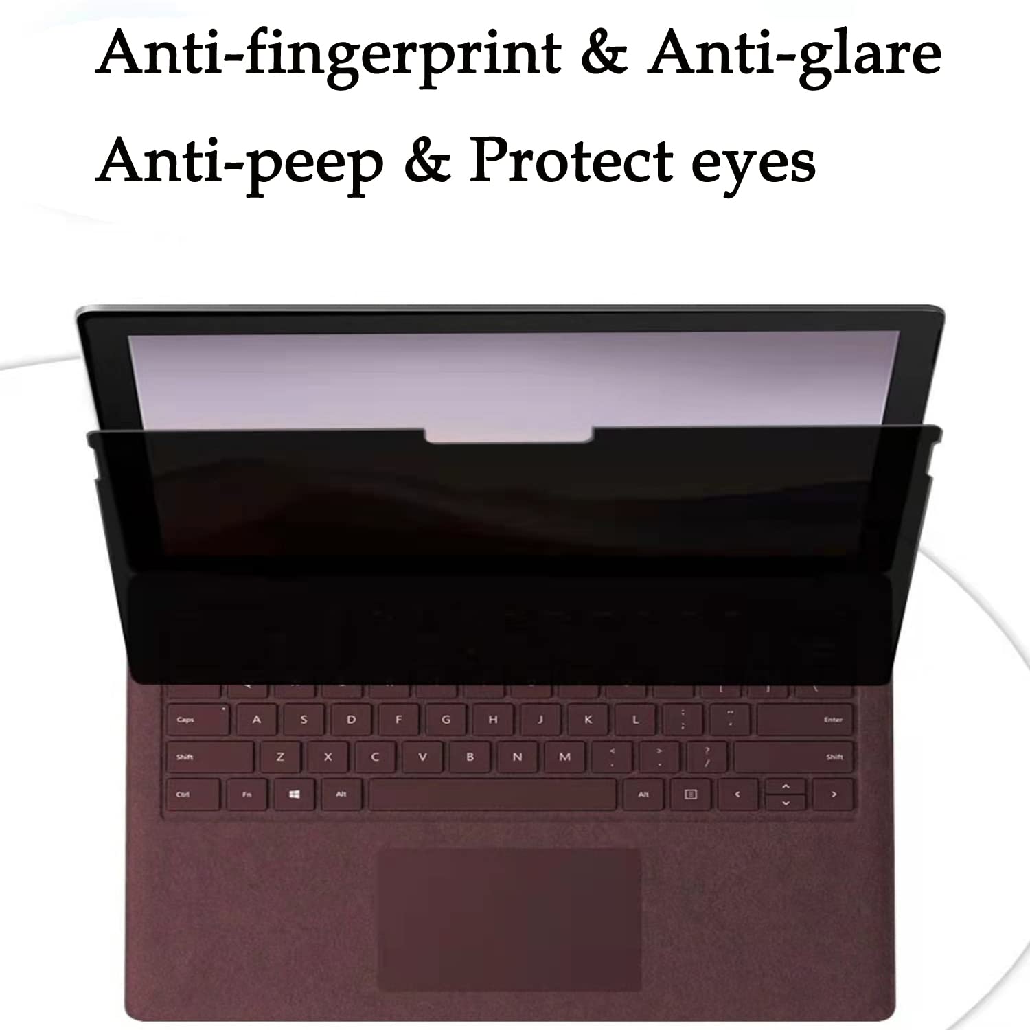 Fydikhn Privacy Screen Protector Suit For Microsoft Surface Pro 8/ Surface Pro X 13 Inch, Dark Anti Spy Screen Film Guard For Su