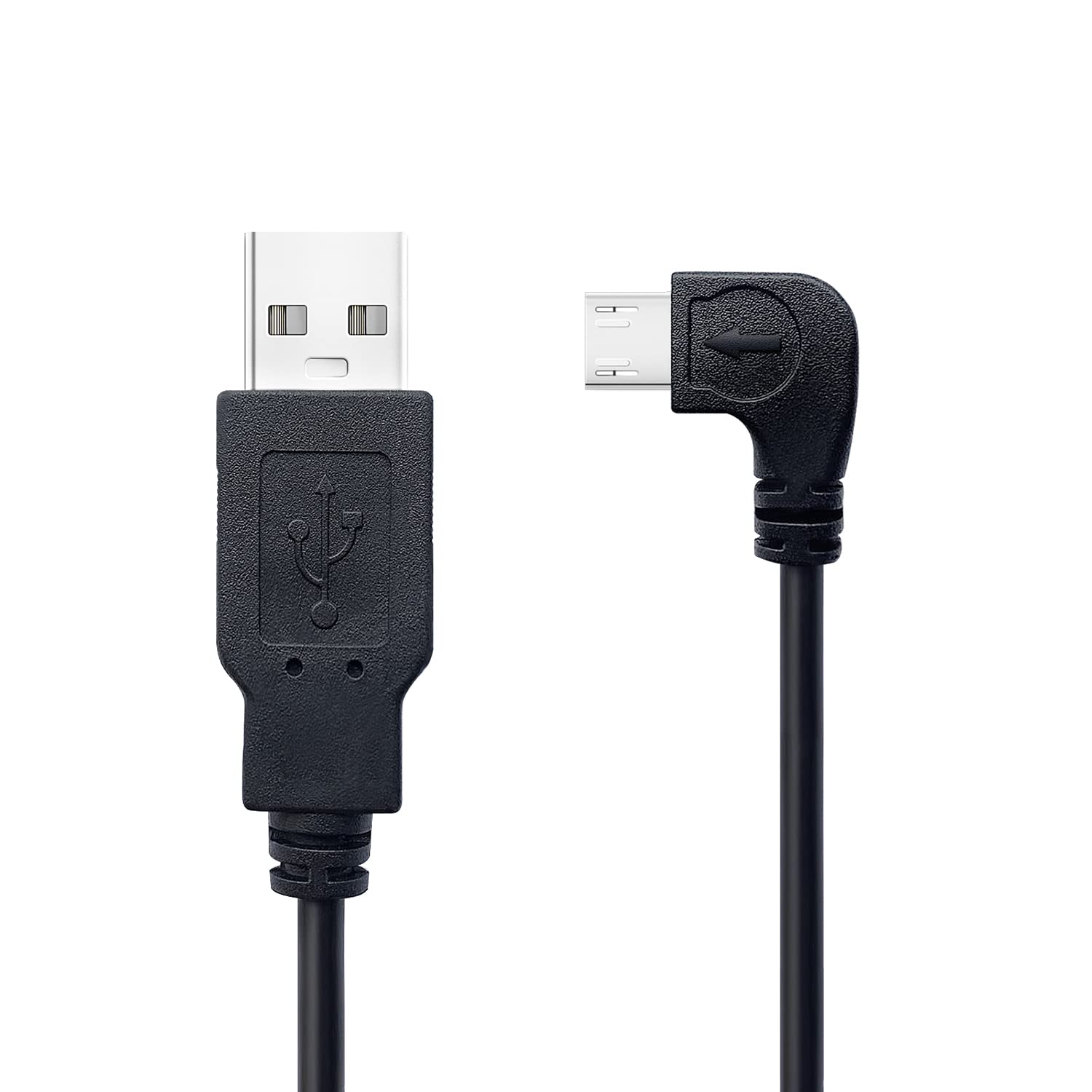 Yqmajim Dash Cam Power Cord, 11 Ft Micro Usb Charging Power Cable For Car Dash Camera Mirror Camera 90 Degree Angle Micro Usb Ca