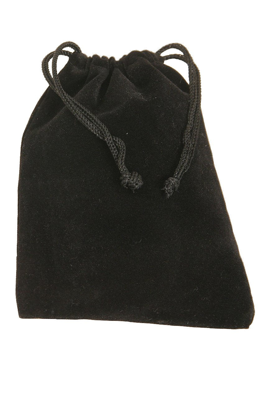 Velvet Bag With Draw String, Black