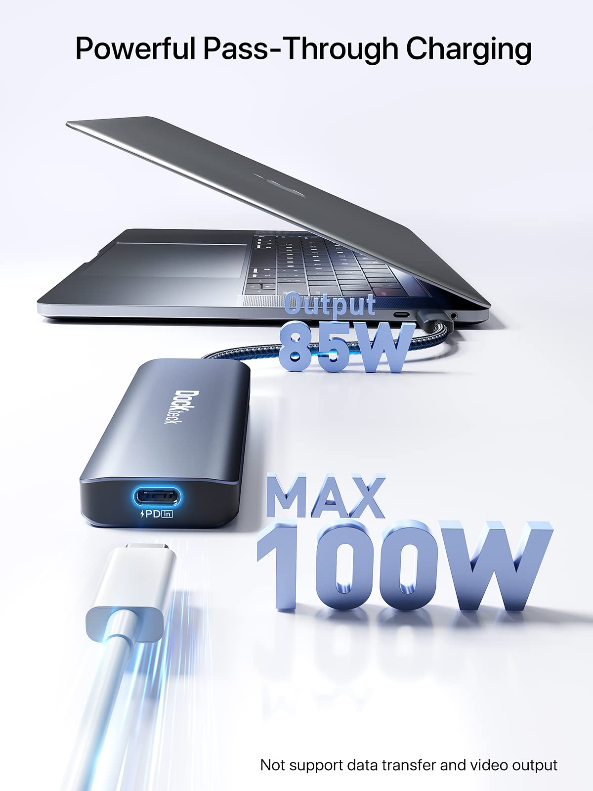 8K Hdmi Usb C Hub, 5 In 1 Usb C Multiport Adapter, Dockteck Usb Dock Dongle With 8K 30Hz/4K 120Hz/4K 60Hz Hdmi, 100W Pd, 3 X Usb