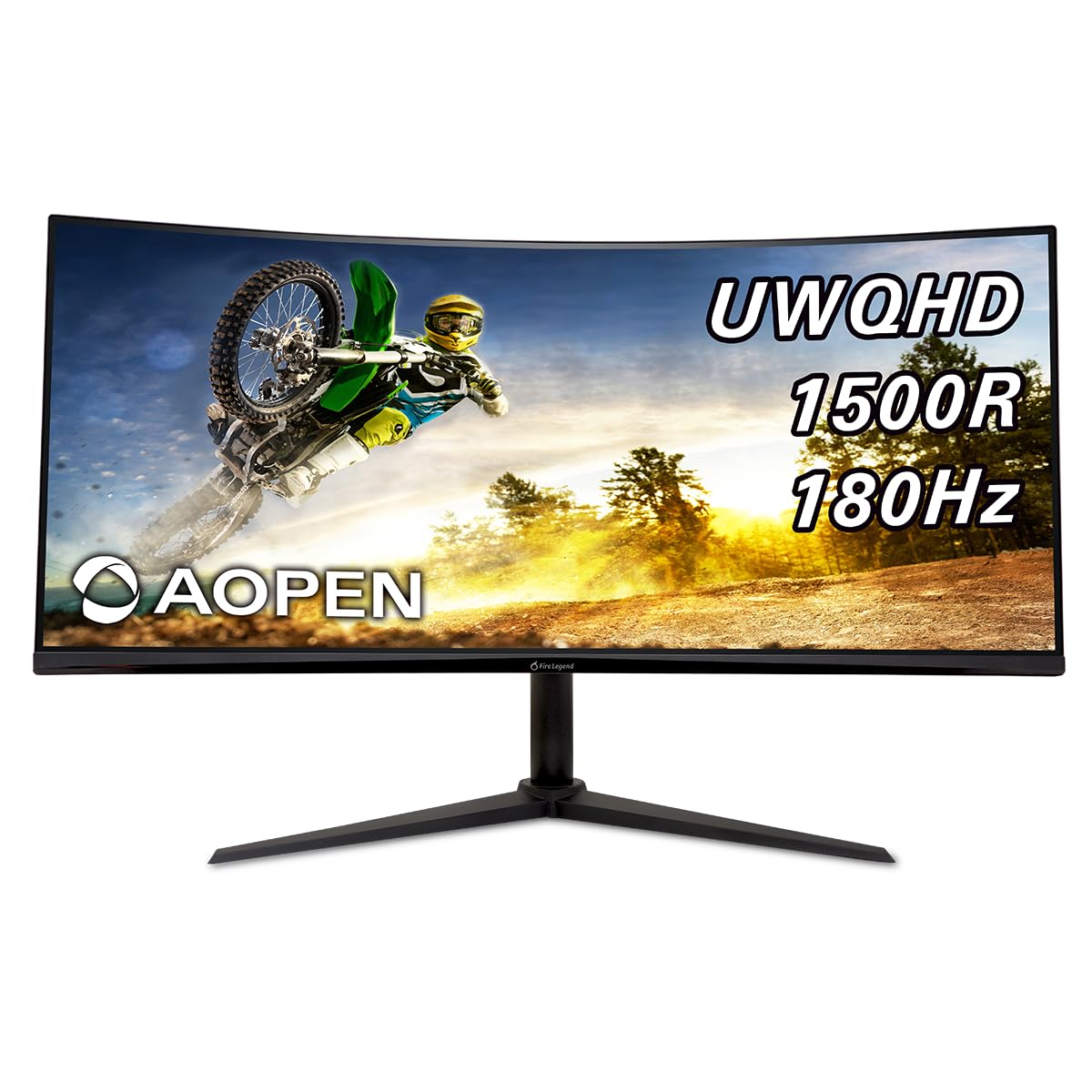 AOPEN by Acer 34HC5CU S3bmiiphx 34 QHD 3440 x 1440 21:9 Curved Gaming Monitor | AMD FreeSync Premium | Up to 180Hz | 1ms TVR | T