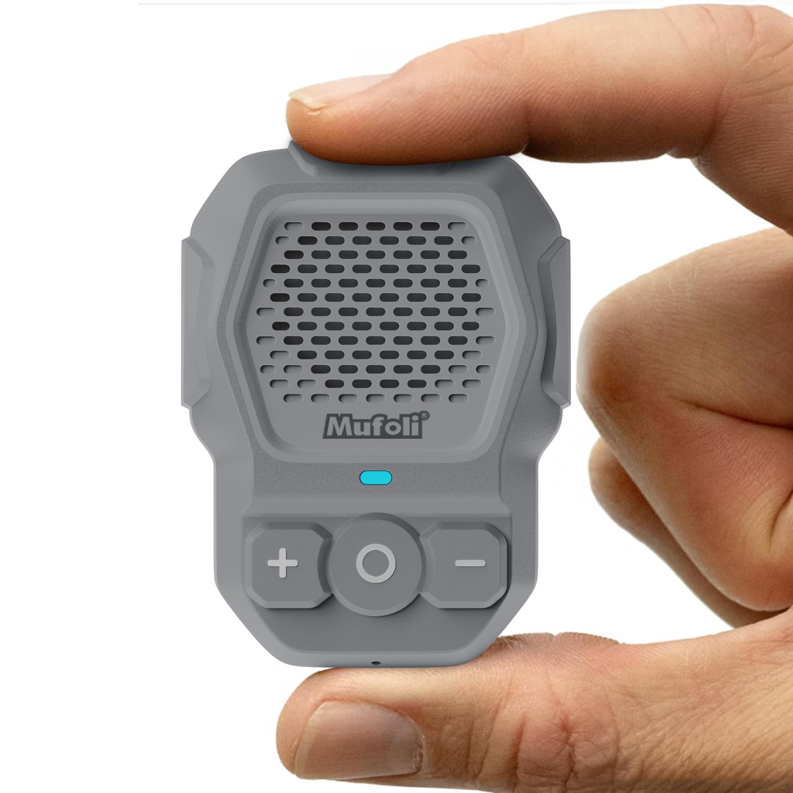 Mufoli Wearable Bluetooth Speaker, Wireless Portable Speakers, Waterproof Jobsite Speaker Up to 14 Hours Playtime, Clip Speaker 