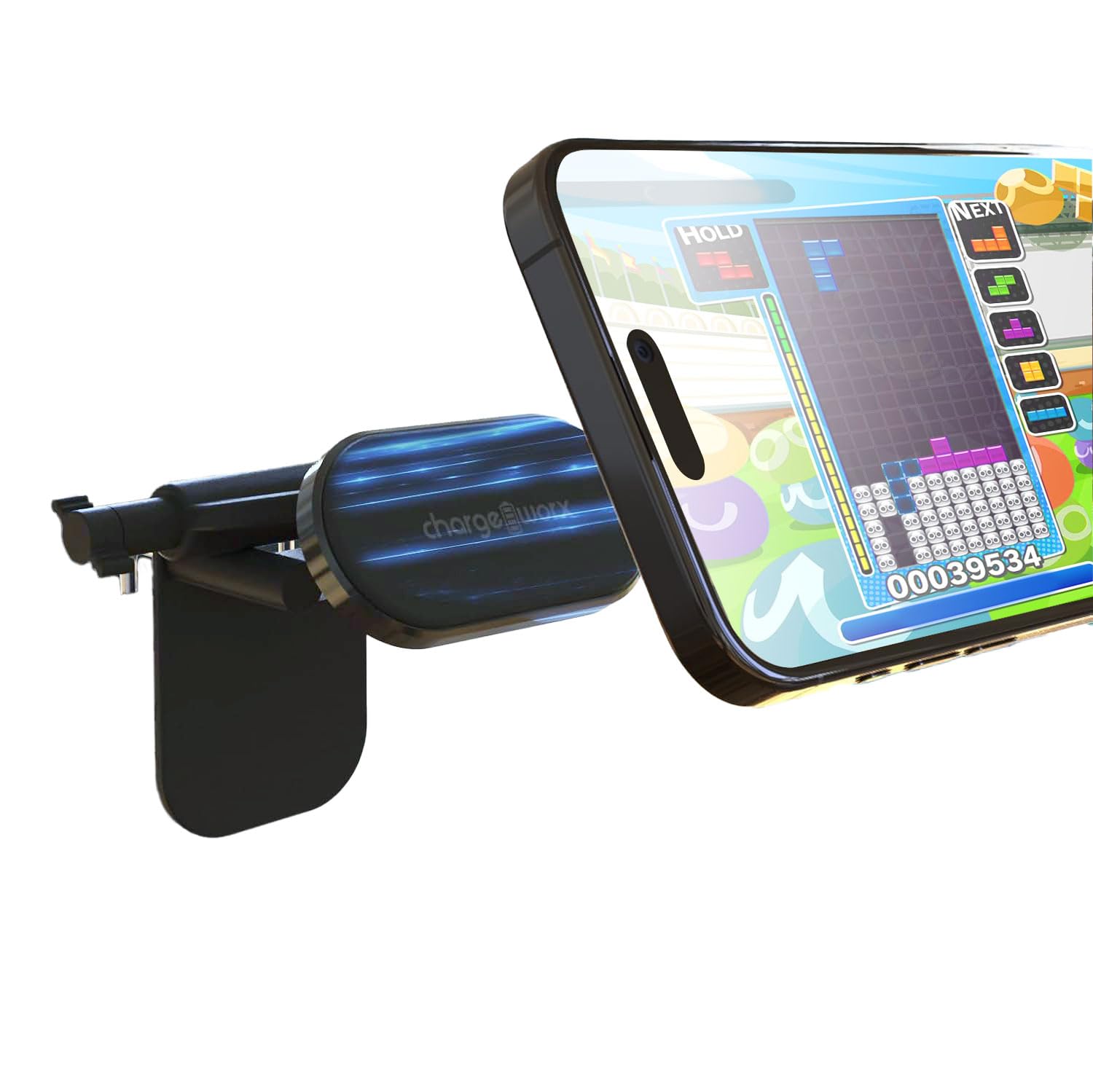 CHARGEWORX in-Flight Magnetic Phone & Tablet Mount for Airplanes, MagSafe-Compatible Travel Phone Holder for Tray Tables, 360 Ro