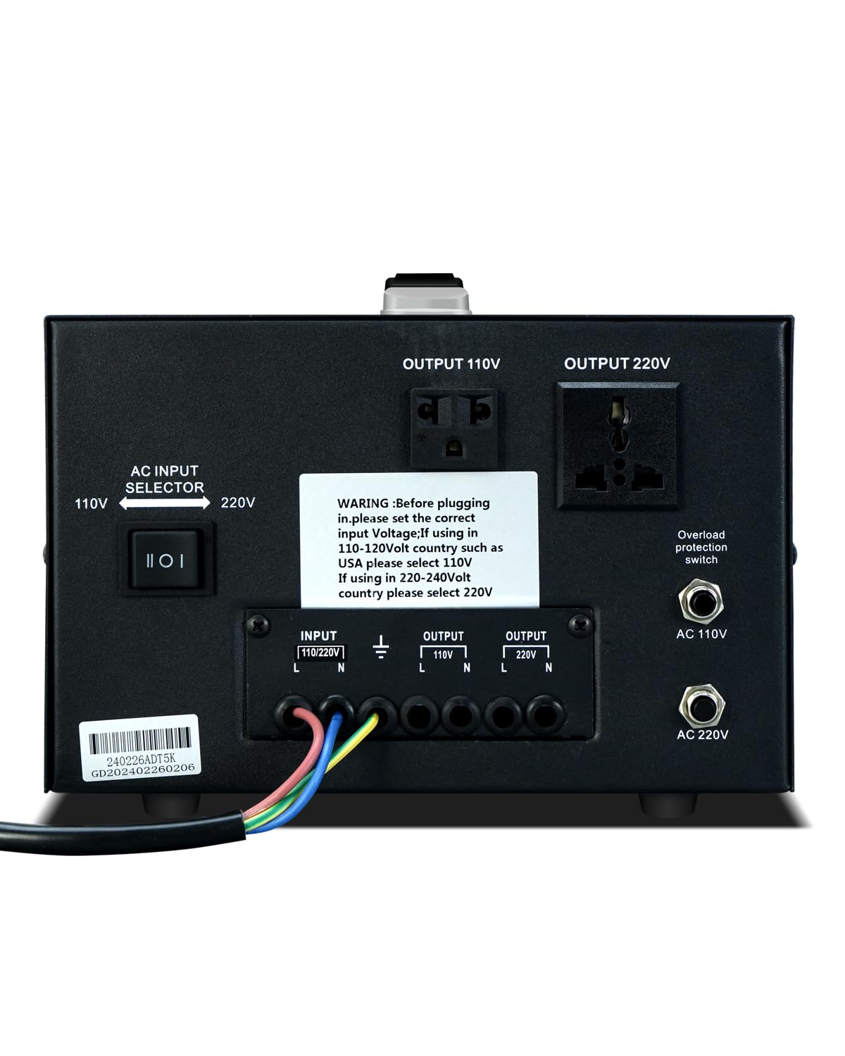 Step Down/Up Transformer 220V To 110V, 5000W Voltage Converter 110 To 220 Heavy Duty Power Transformer