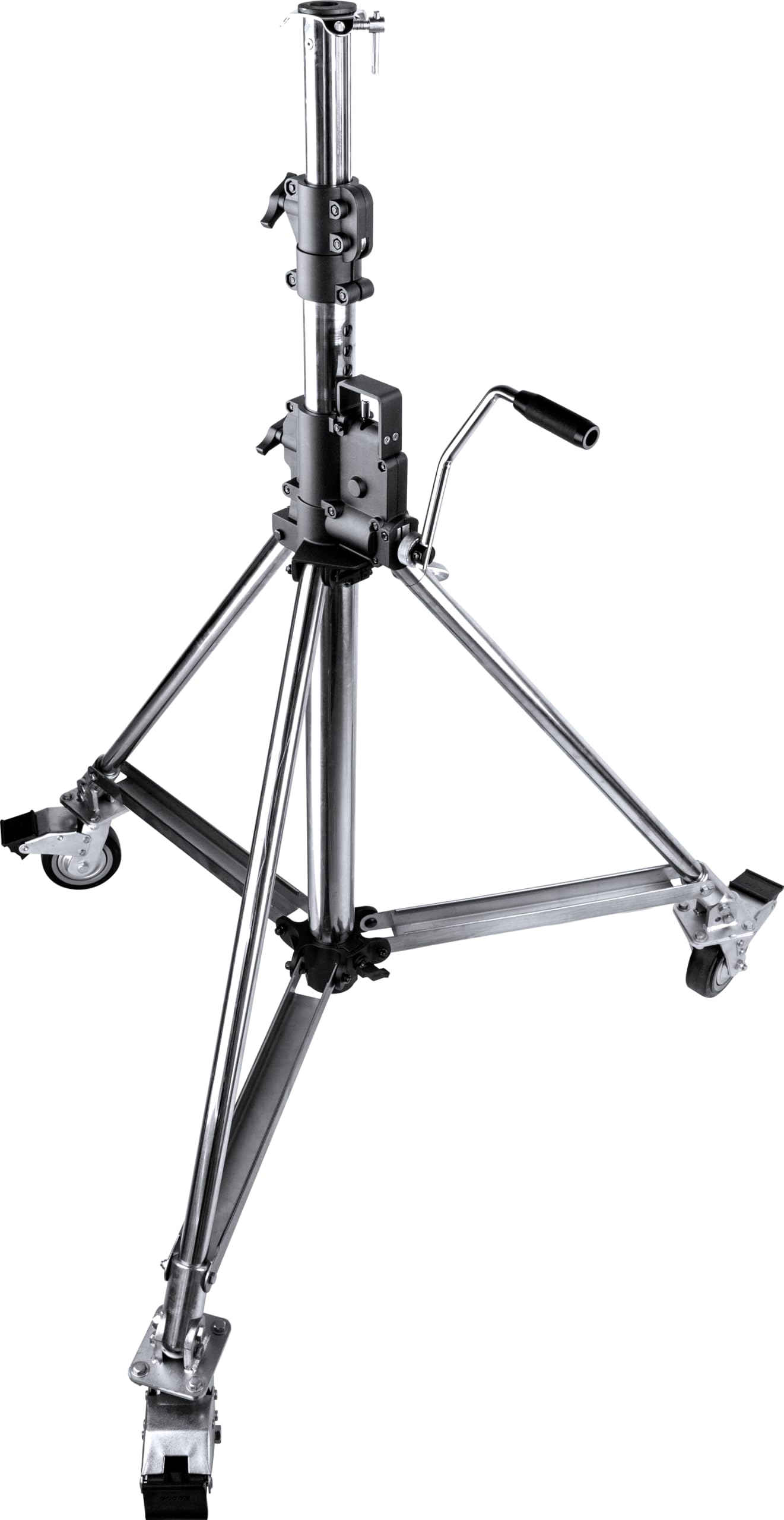 Kupo Heavy Duty Wind-Up Low Base Steel Stand, High Load Crank Lift Stand with Auto Self-Locking Safety System, Low Working Heigh