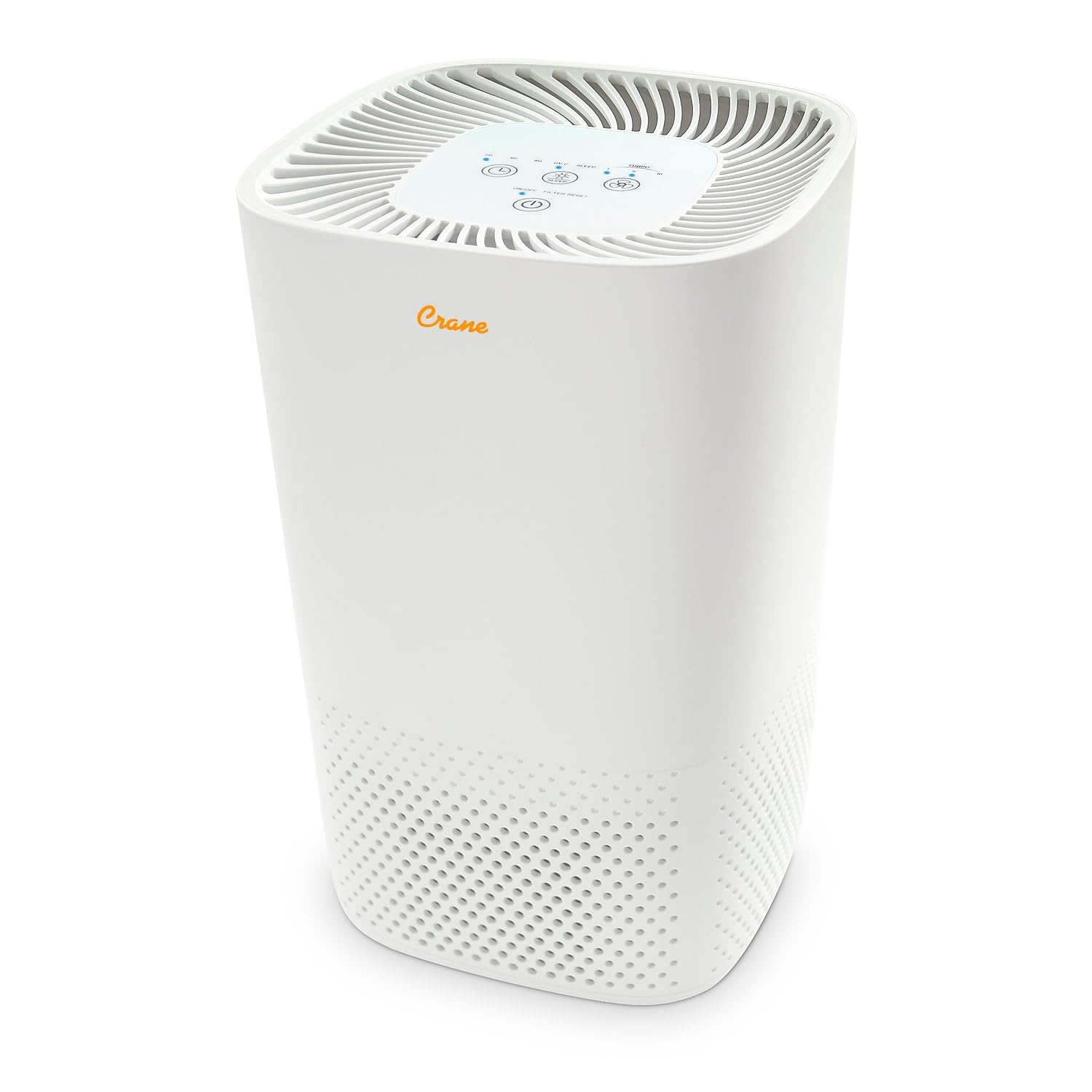 Crane Air Purifier With True Hepa Filter, Germicidal Uv Light, 250 Sq Feet Coverage, Timer Function, Sleep Mode, Washable Partic
