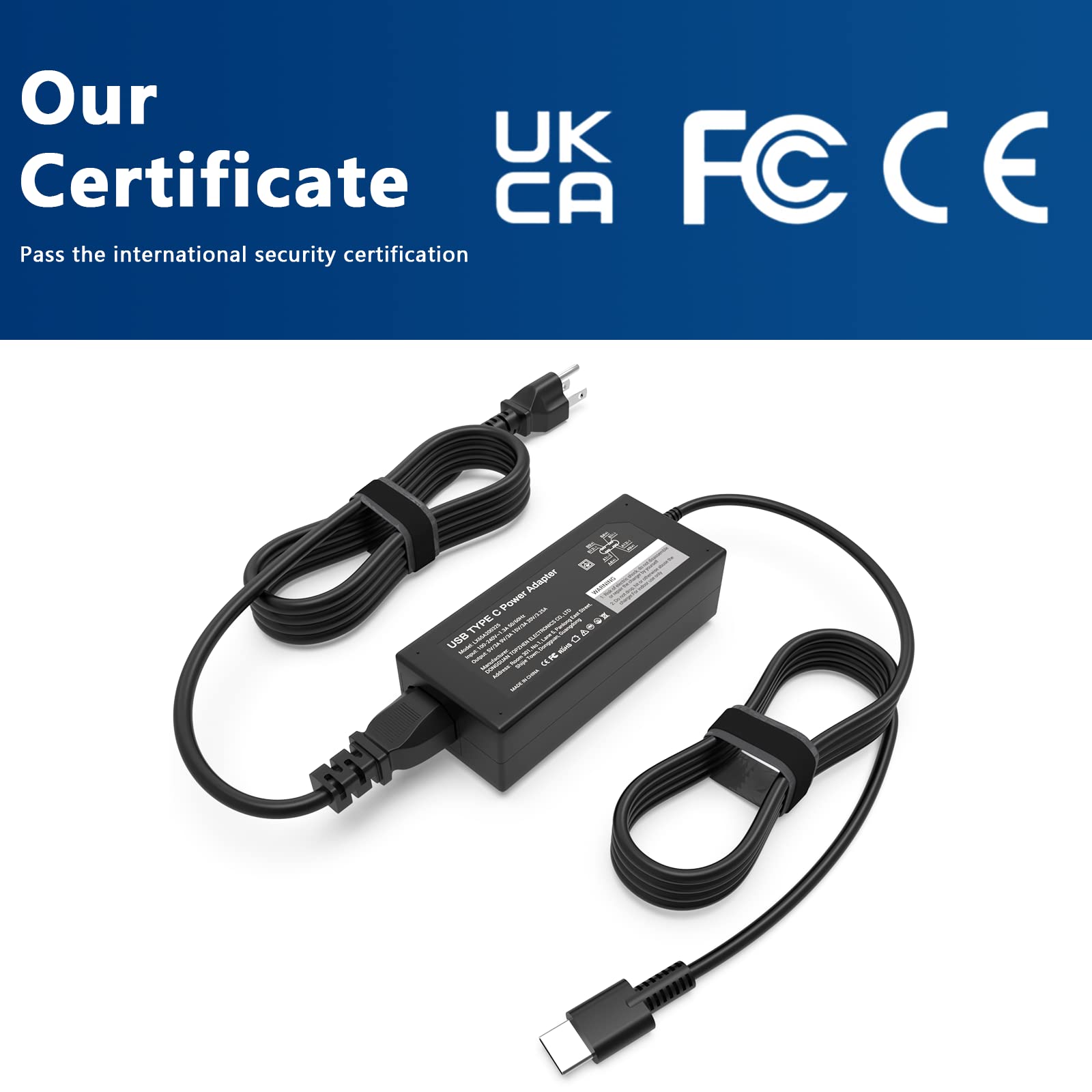 Replacement For Dell Laptop Charger,65W Usb C Laptop Charger For Dell Latitude 5520 5430 5420 5530 7430 7420 2In1,Dell Xps 9310