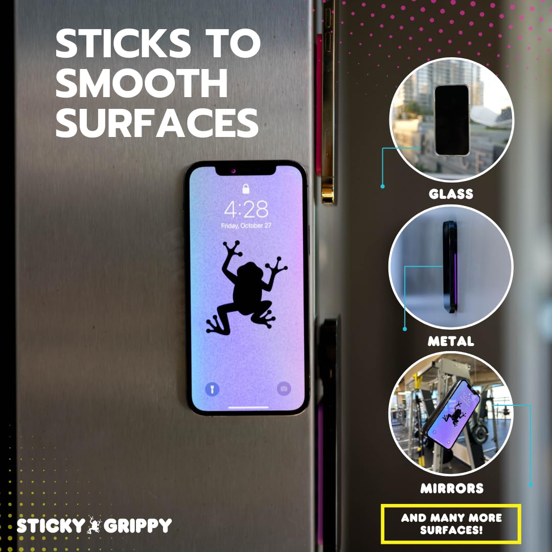 Stickygrippy Suction Phone Case Mount, Silicon Adhesive Phone Accessory For Iphone And Android, Hands Free Fidget Toy Mirror Sho