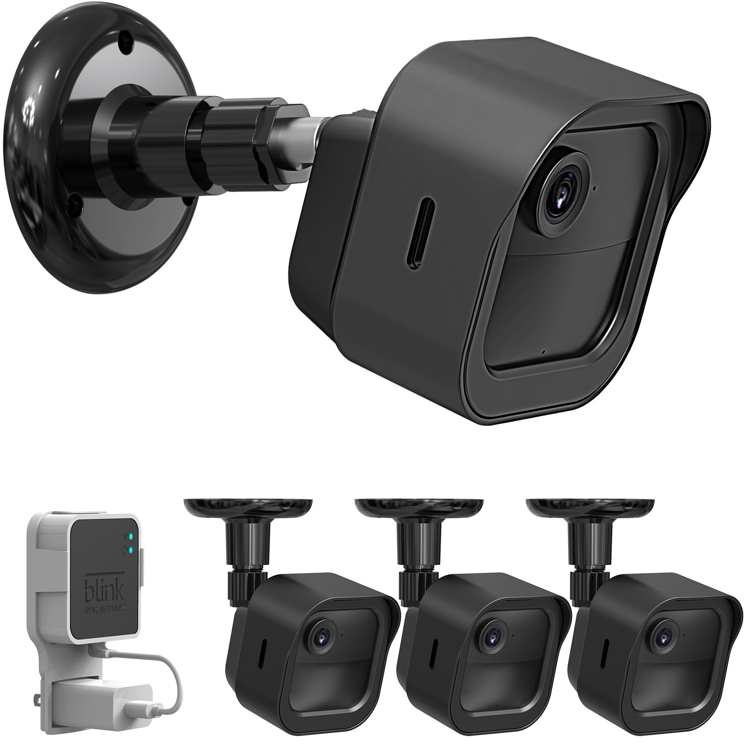 All New Blink Outdoor 4Th Gen Camera Mount, 3 Pack Weatherproof Protective Housing And 360 Degree Adjustable Mount With With Syn