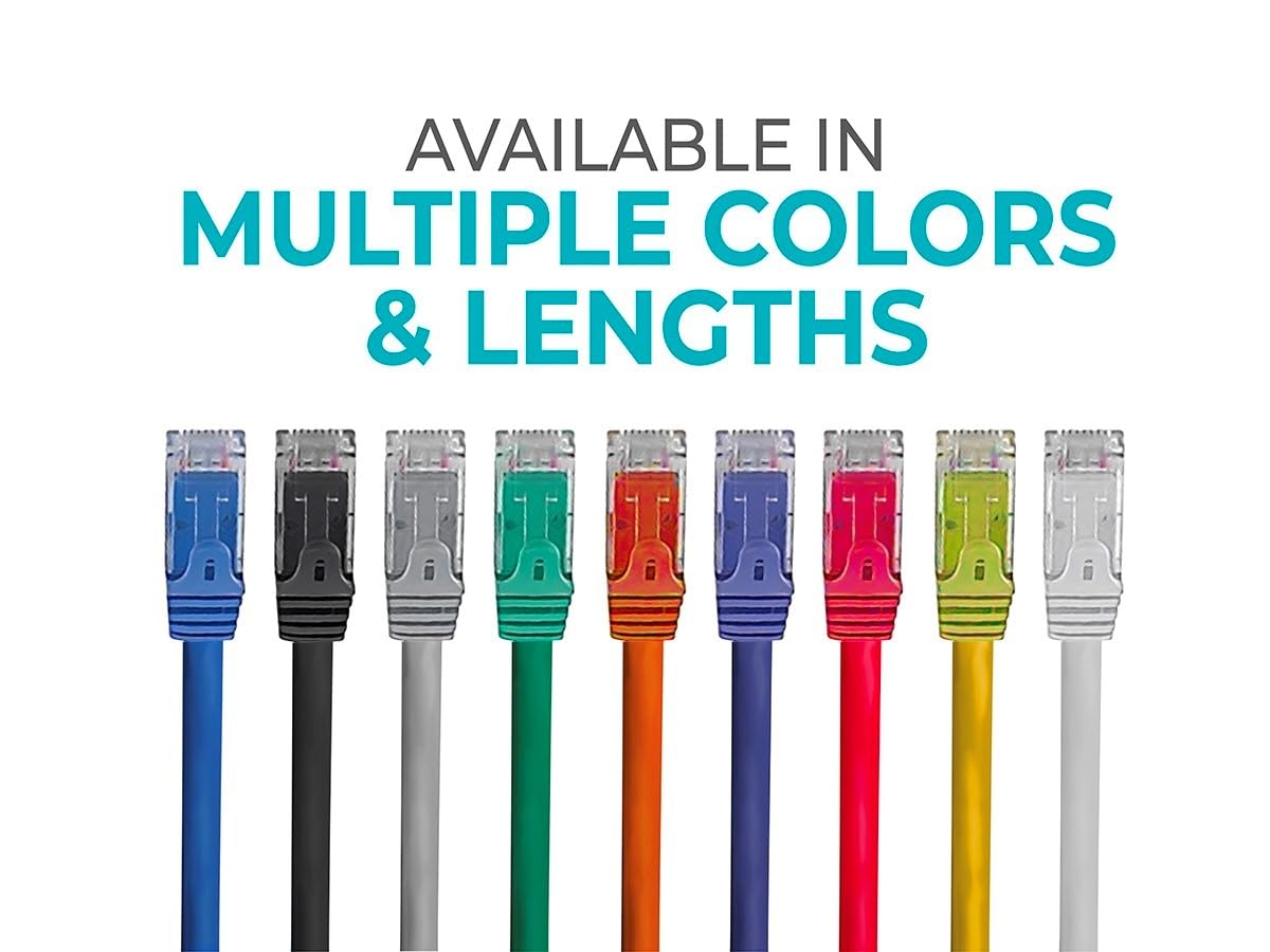 Monoprice Cat6 14Ft Blue Patch Cable Utp 24Awg 550Mhz Pure Bare Copper Snagless Rj45 Flexboot Series Ethernet Cable