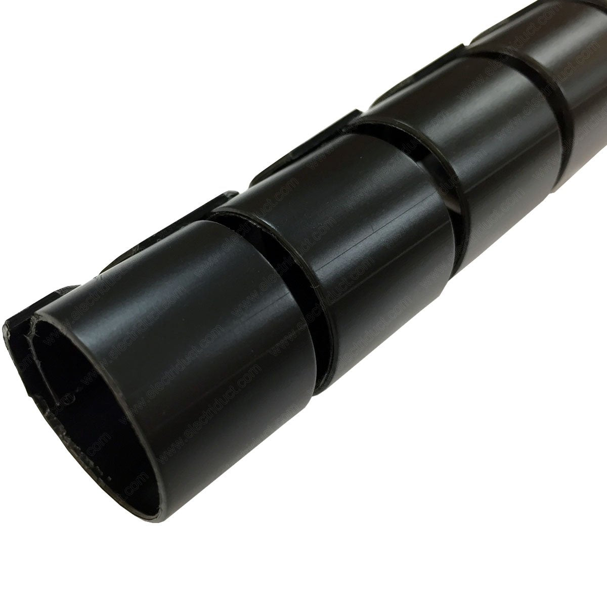 Electriduct 1.25 Easy Wrap Cable Manager Wire Protection Sleeve With Insertion Tool - 10 Feet - Black