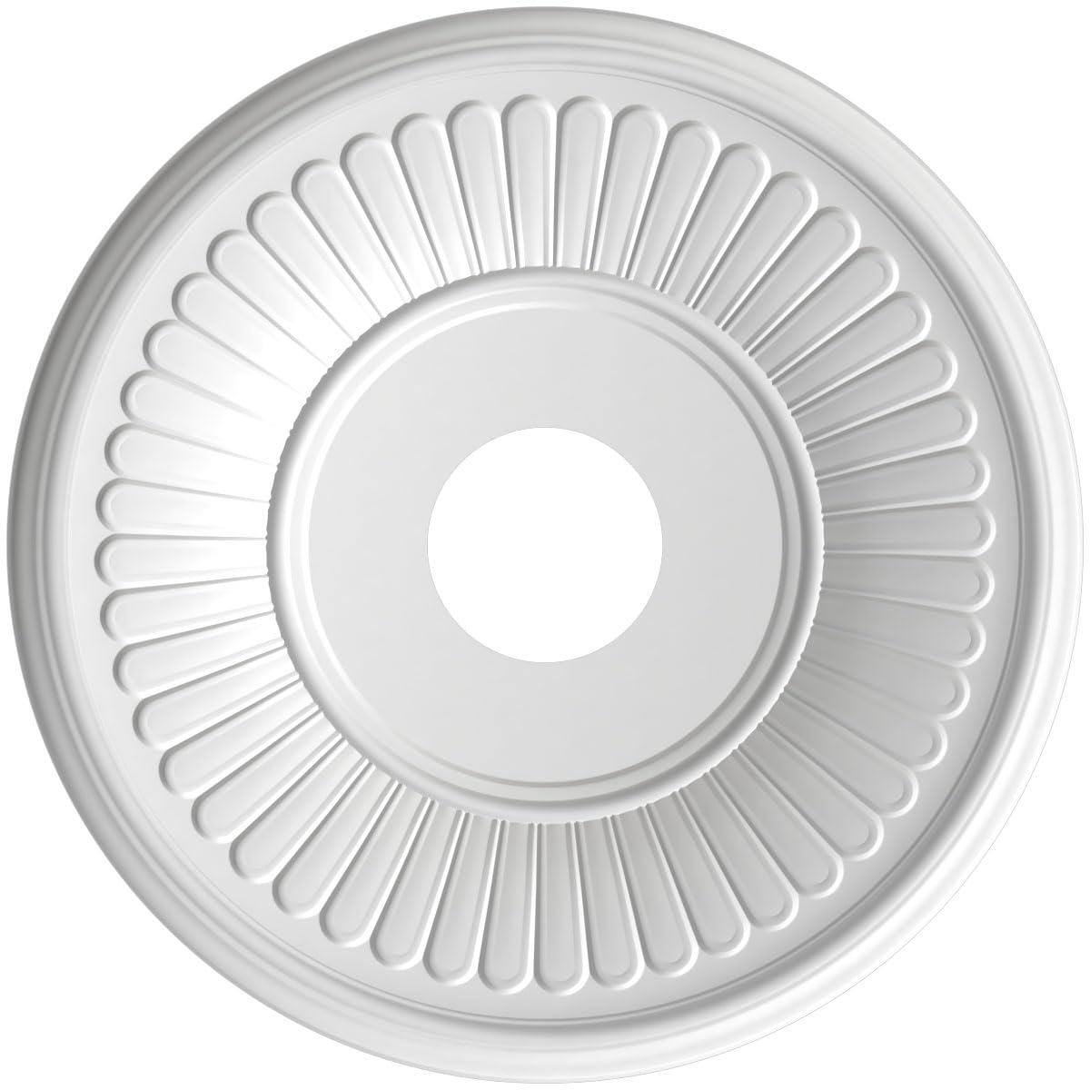 16Od X 3 1/2Id X 1P Berkshire Thermoformed Pvc Ceiling Medallion (Fits Canopies Up To 7), Metallic Black Night