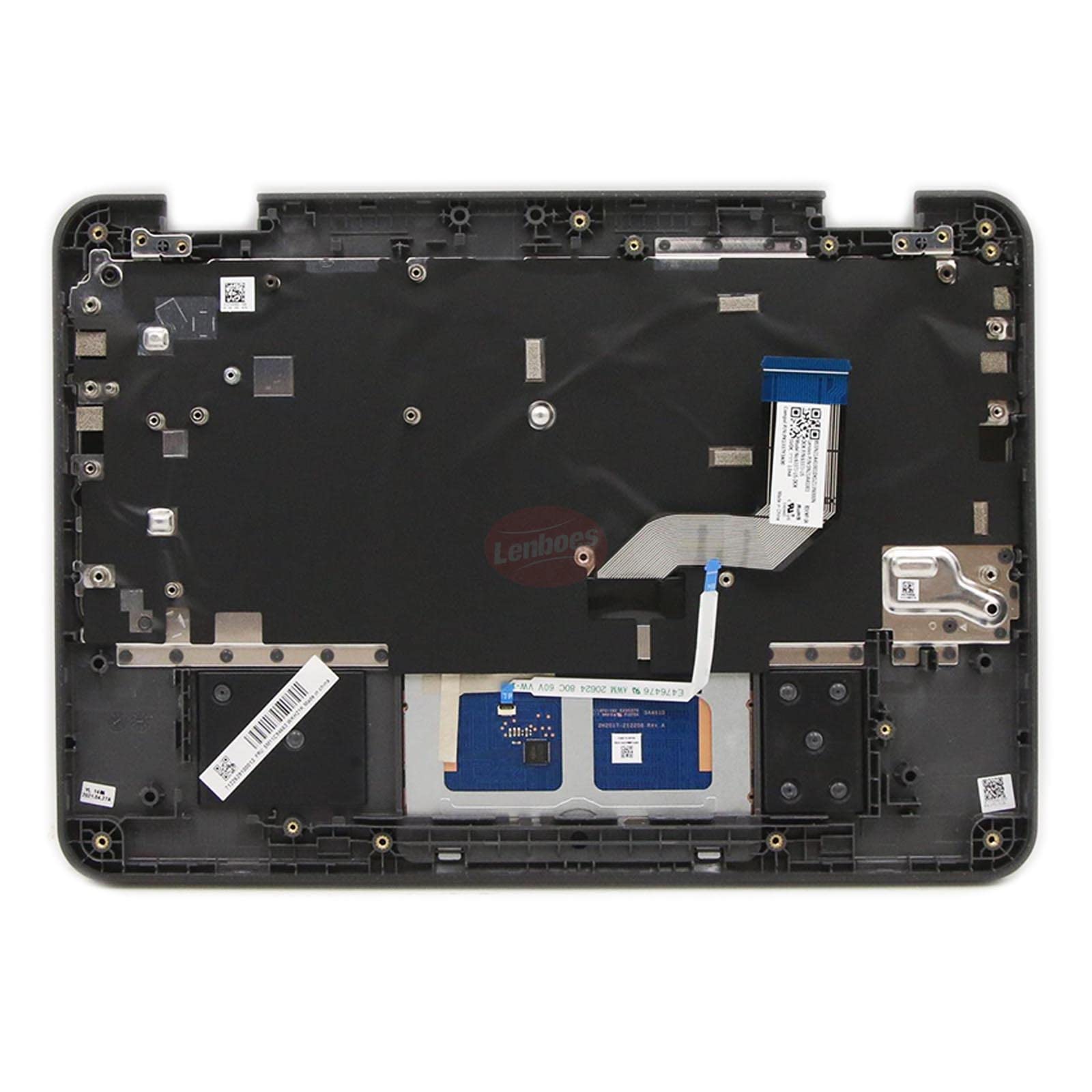 Partsatoz Laptop Palmrest Upper Case Top Cover With Keyboard And Touchpad Assembly Replacement For Lenovo 100E Chromebook Gen 3