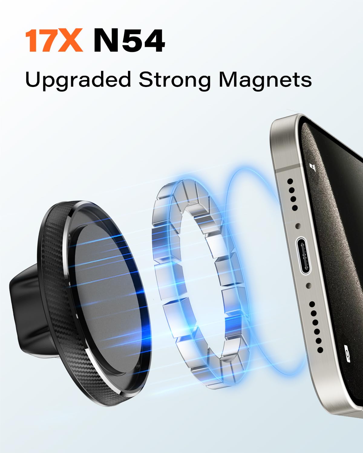 A2C Flexible Gooseneck Phone Holder For Iphone Magsafe, Long Arm Gym Magnetic Phone Holder For Treadmill Peloton, Portable Fitne