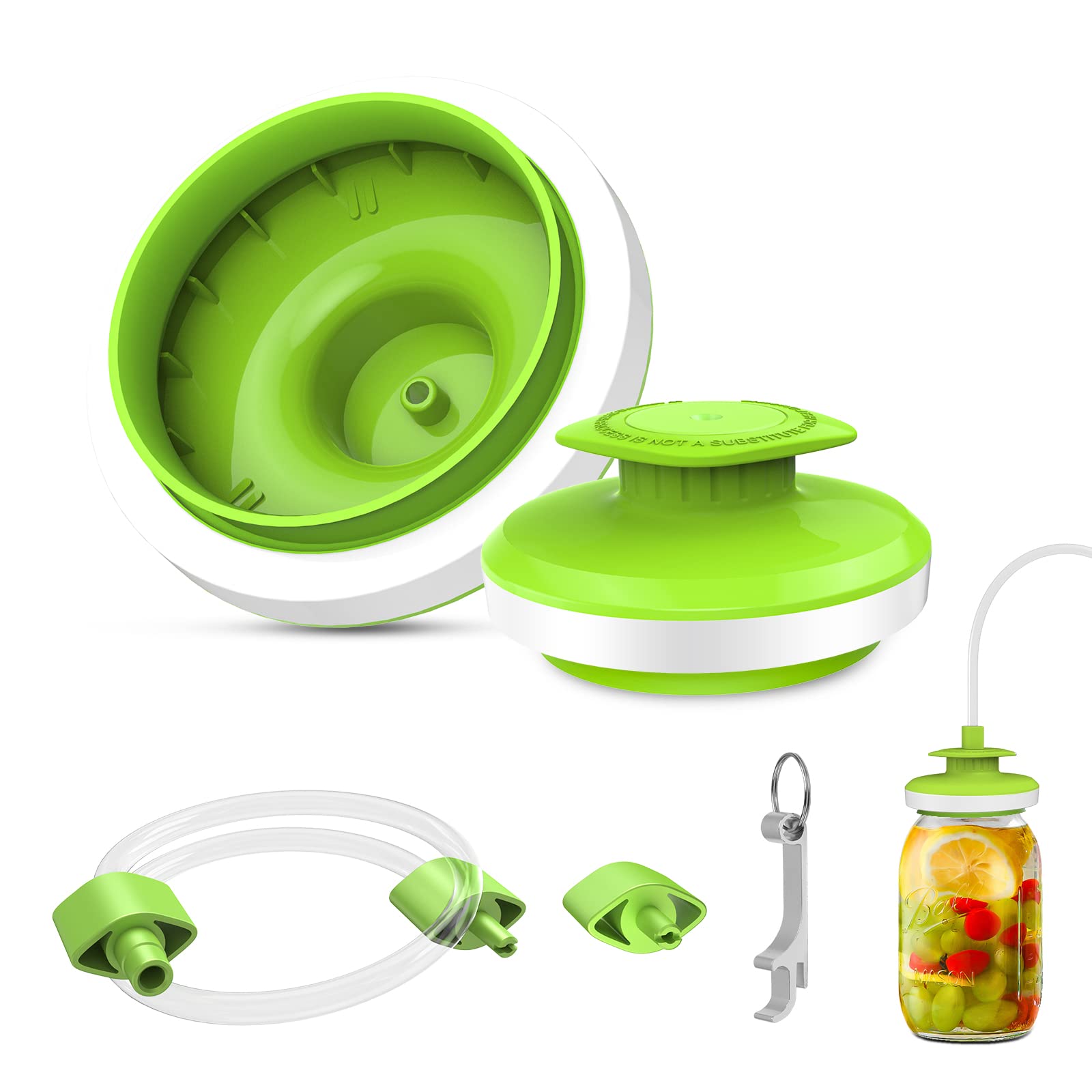 Mason Jar Vacuum Sealer For Foodsaver, Canning Jars Vacuum Sealer, Jar Sealer And Accessory Hose Kit For Wide&Regular Mouth Maso