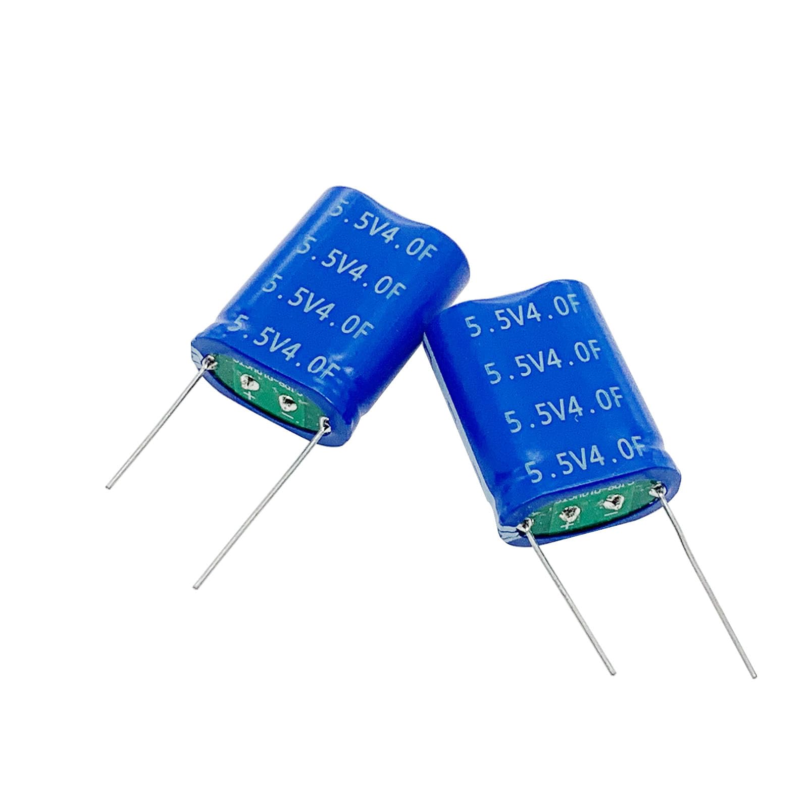 Cermant 2 Pcs 8.5X17X14Mm(0.31X0.67X0.55In) Super Capacitor 5.5V 4F Farad Capacitance Winding Type Energy Storage For On Board B