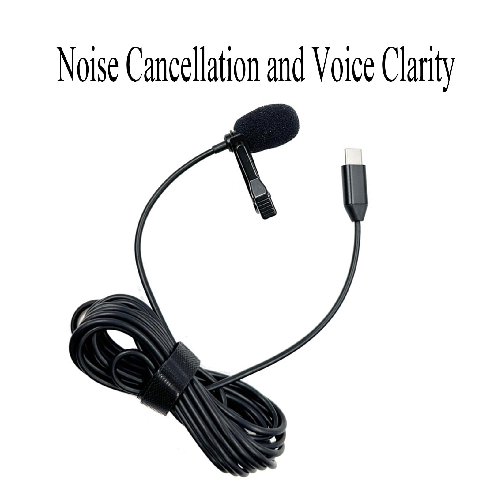 Newth Lavalier Microphone Usb C Lapel Clip On Mic For Iphone 15/15 Pro /15 Pro Max Condenser Mic Phone Audio Video Recording Lav