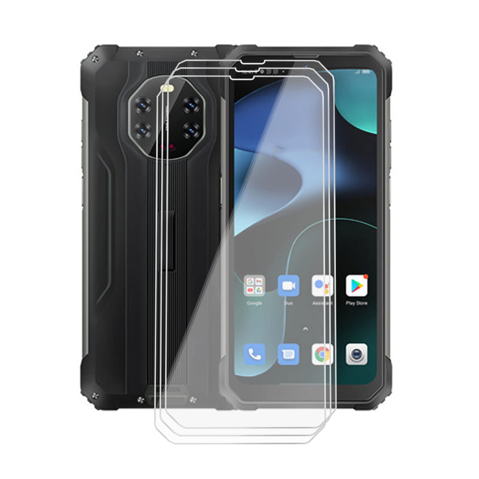 For Blackview Bv8800 Screen Protector Tempered Glass, Kjyf [3 Pack] High Clear [9H Hardness] [Bubble Free] Screen Tempered Glass