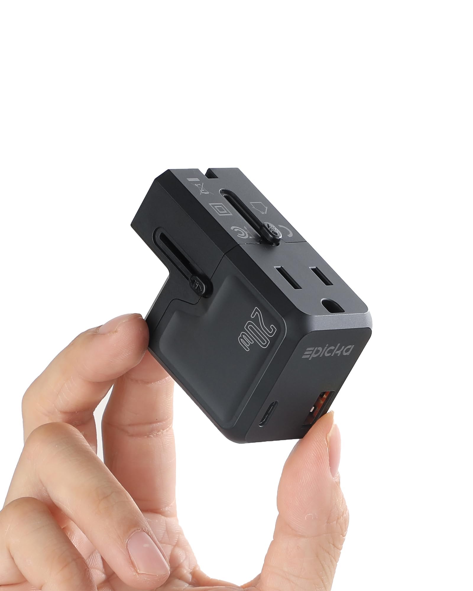 Epicka Universal Travel Adapter, International Plug Adapter Wall Charger With 20W Usb C Pd & Usb A Qc, All In One Pocket Size Ad
