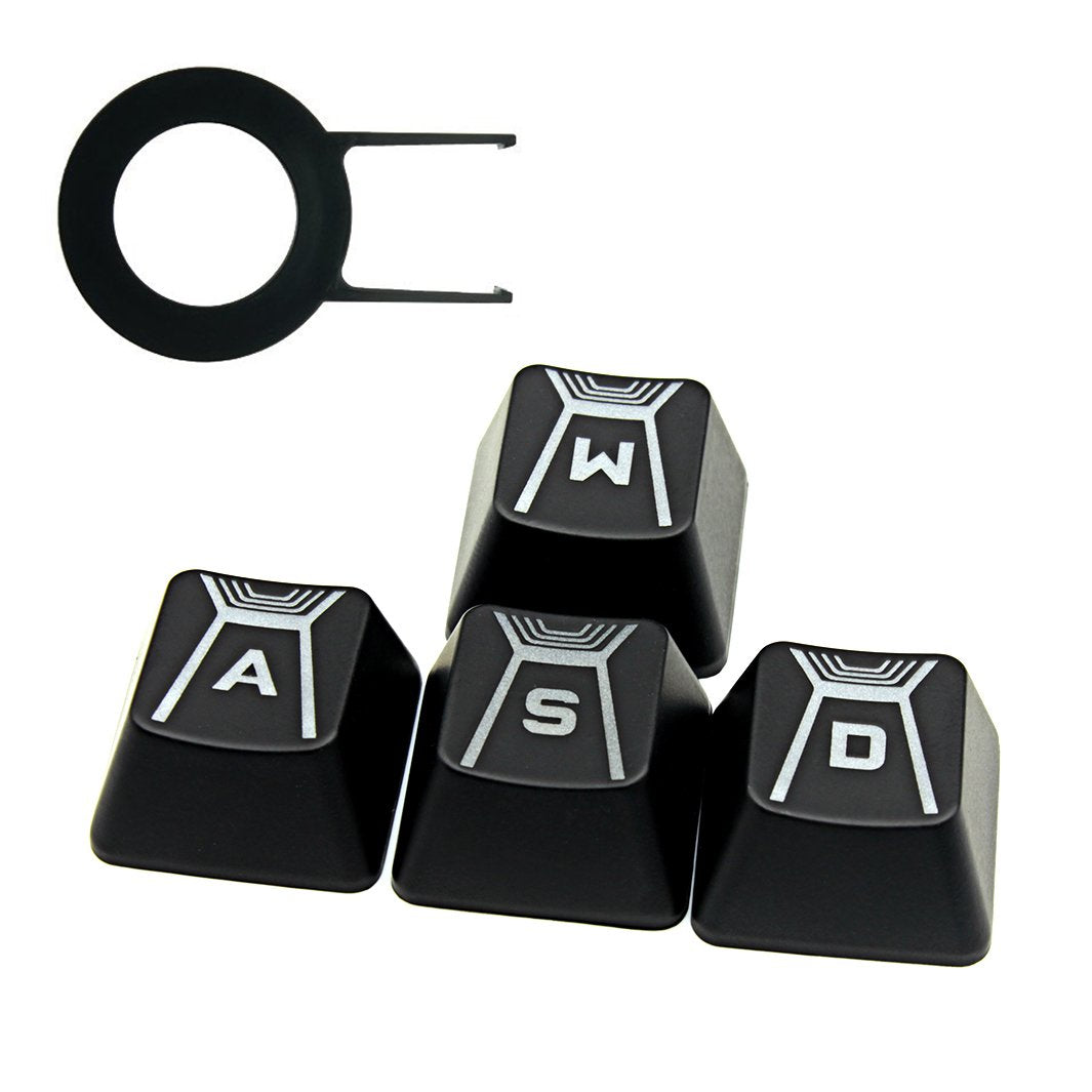 Huyun W A S D Replacement Key Caps Replacement For Logitech G910 Keyboard Romer G Switch