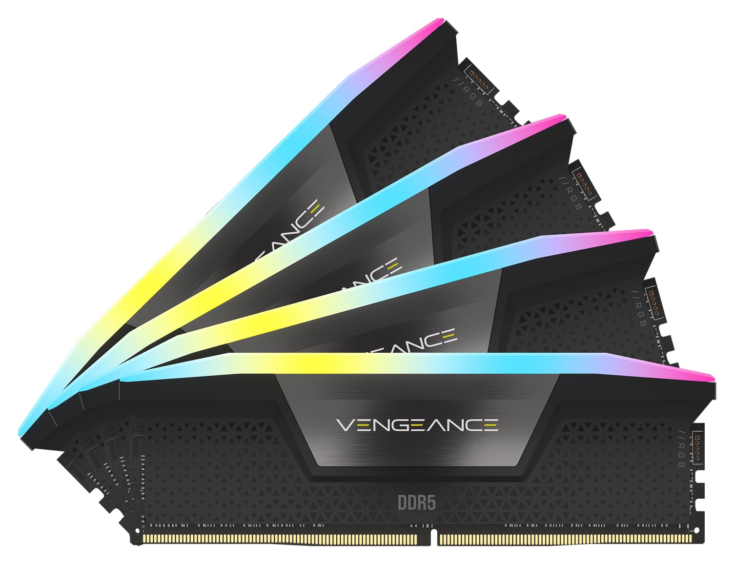 CORSAIR VENGEANCE RGB DDR5 RAM 96GB (4x24GB) 6000MHz CL30 Intel XMP iCUE Compatible Computer Memory - Black (CMH96GX5M4B6000C30)