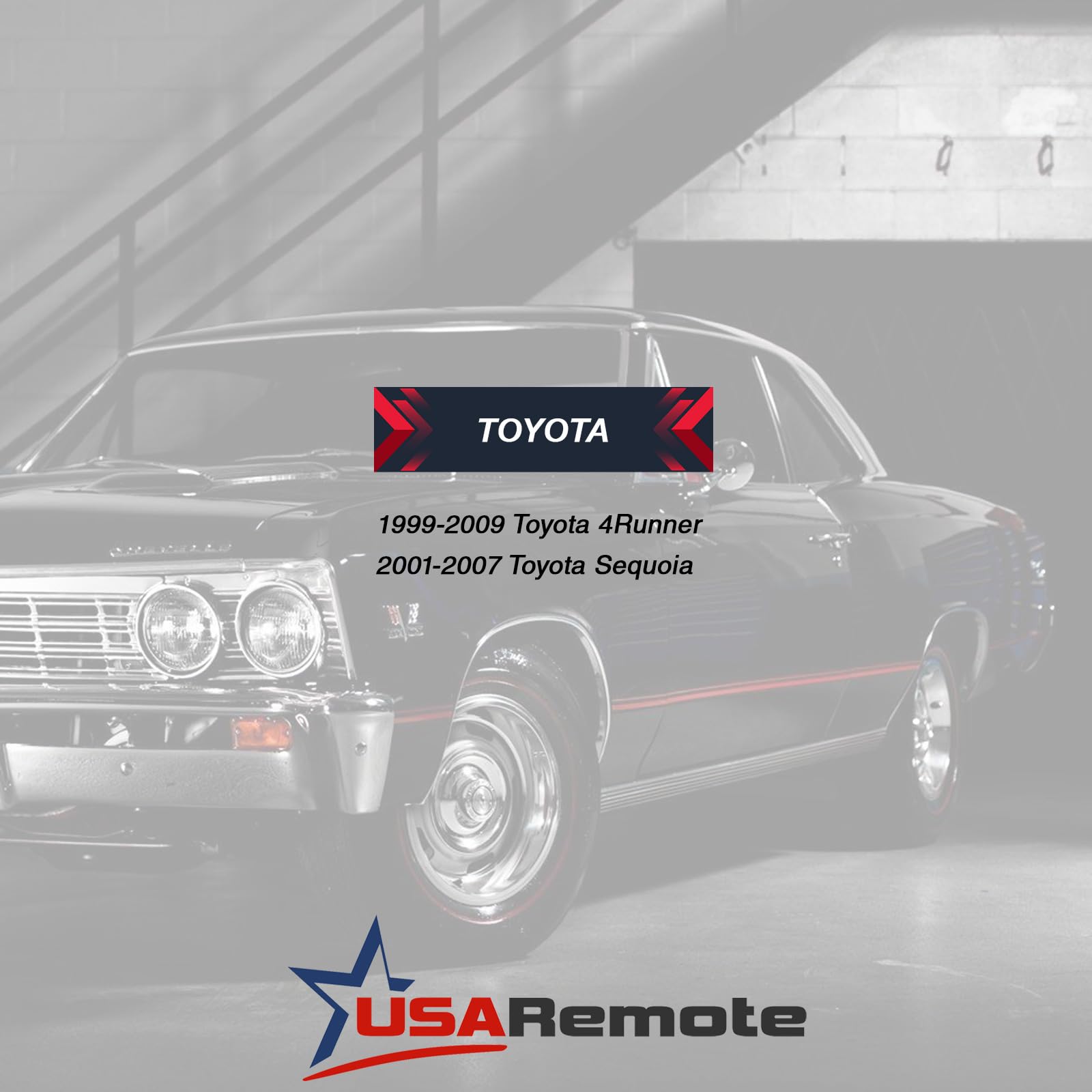 Key Fob Keyless Entry Remote Shell Case & Pad Fits Toyota 1999 2009 4Runner / 2001 2008 Sequoia