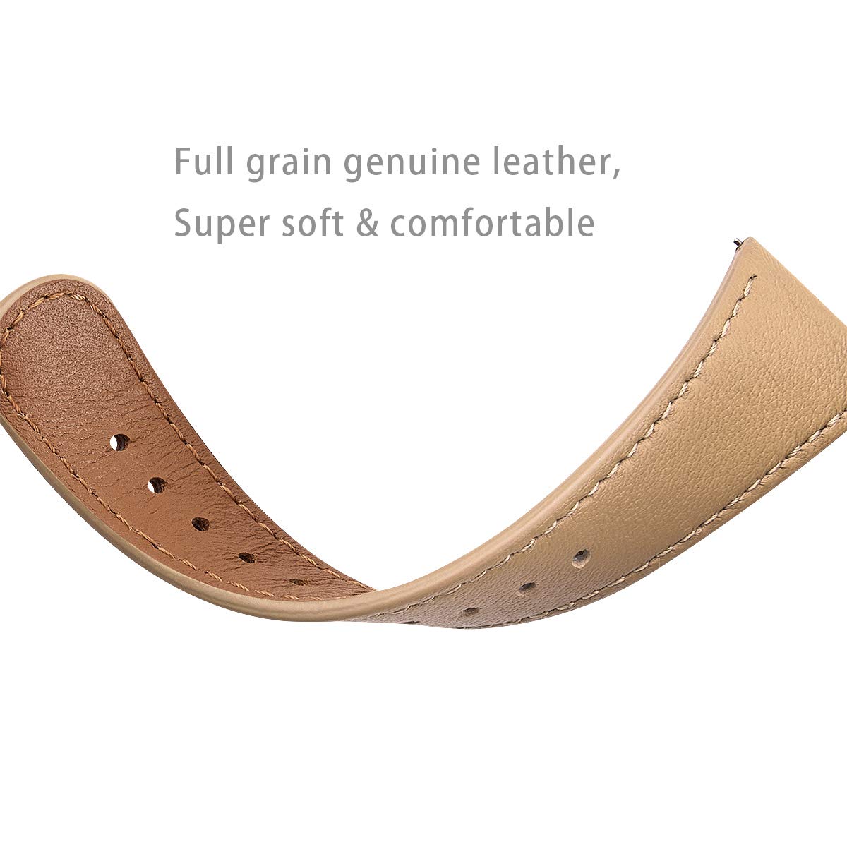 Wfeagl For Fitbit Versa Band, Top Grain Leather Band Replacement Strap For Fitbit Versa/Versa 2 /Versa Lite/Versa Se Fitness Sma