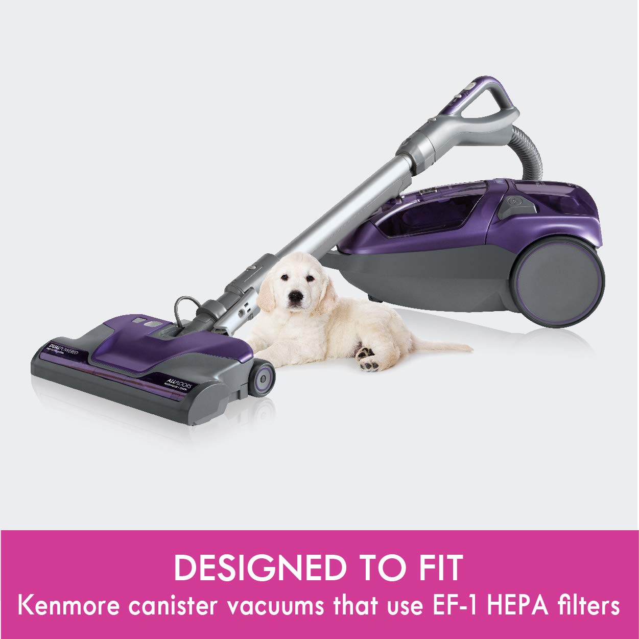 Kenmore 53295 Ef 1 Hepa Media Vacuum Cleaner Exhaust Air Filter For Upright And Canister Vacuums,White