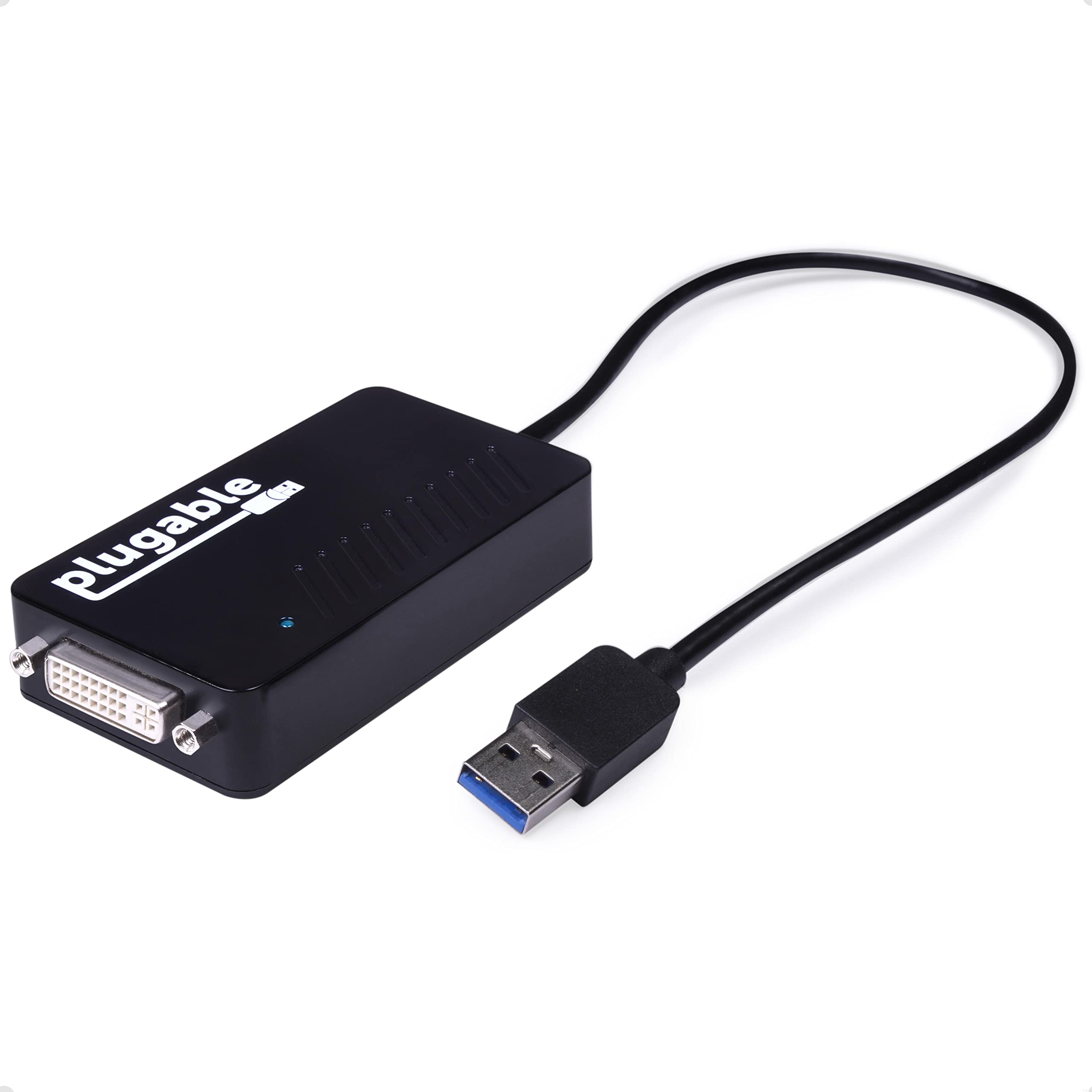 Plugable Usb 3.0 To Dvi/Vga/Hdmi Video Graphics Adapter For Multiple Monitors Up To 2048X1152 Supports Windows 11, 10, 8.1, 7, X