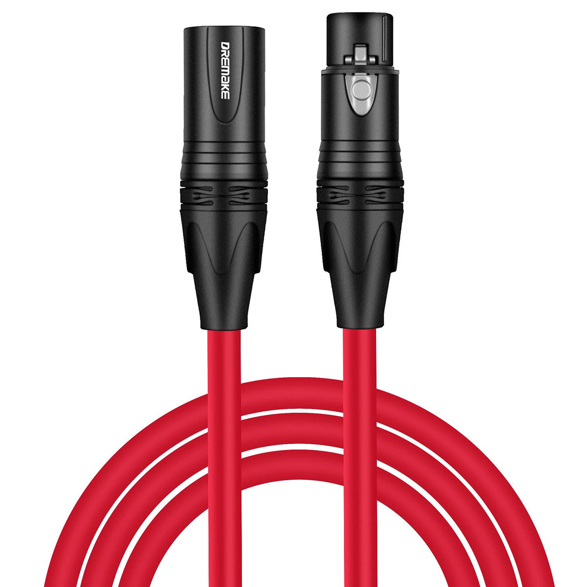 Dremake Xlr Instrument Microphone Audio Extension Cord 33Ft Balanced 3 Pin Xlr Male To Xlr Female Mic Cable   Red