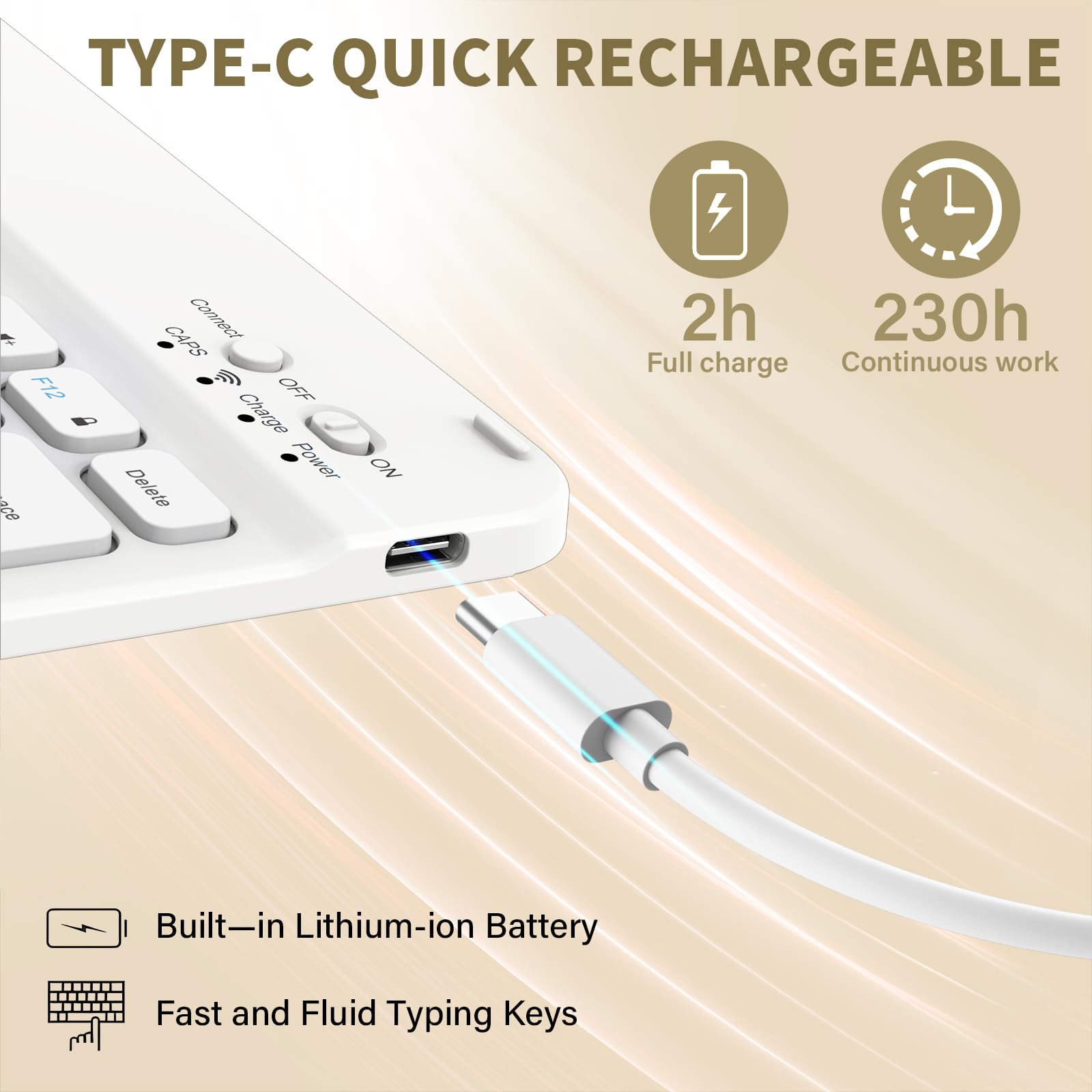 Aoub Case For Ipad Air 6Th 11 Inch M2 2024, Ipad Air 5Th/4Th Generation 10.9 Inch 2022/2020, Stand Folio Detachable Wireless Blu