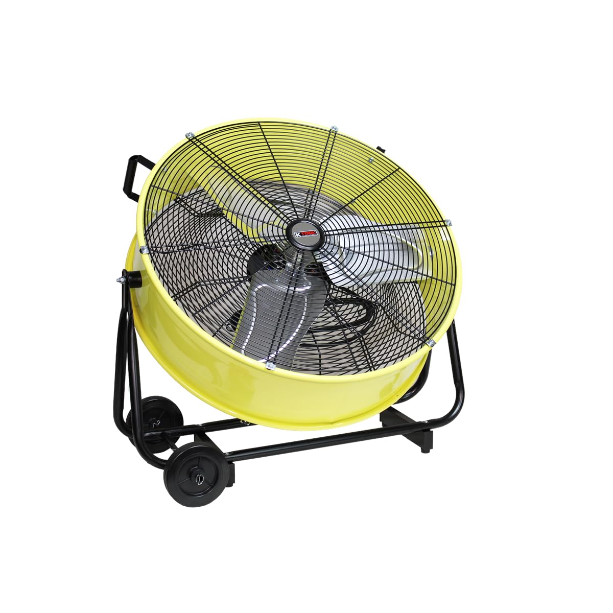 K Tool International 77740 24    Direct Drive Drum Fan With Wheels, High-Velocity, 2-Speed, Cut-Off Protection, 7850 Max Cfm, Cu