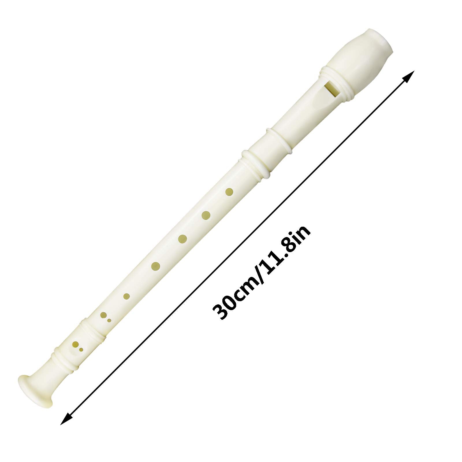 12 Pack 8 Hole Soprano Recorders Descant Flute With Cleaning Rod German Style For Beginner Graduation Or Back To School Gift (Wh